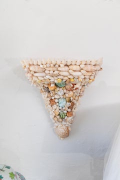 Pair of Shell-Encrusted Wall Brackets