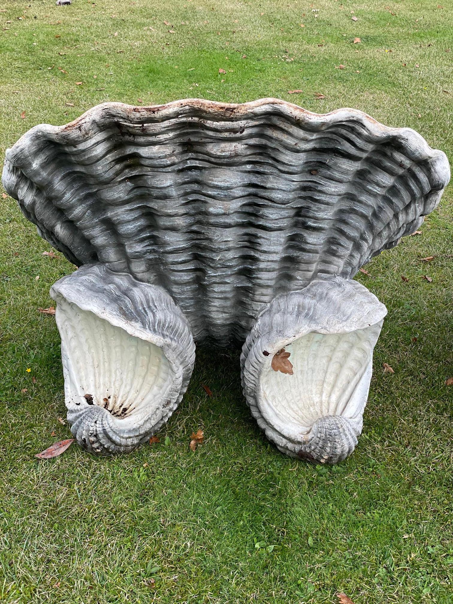 Unusual and rare shell Grotto Garden chairs, 20th century.

It has taken us a long time to source 2 pairs of these very rare garden composite Shell Grotto garden chairs. 

These chairs really stand out and make a statement with its unique form