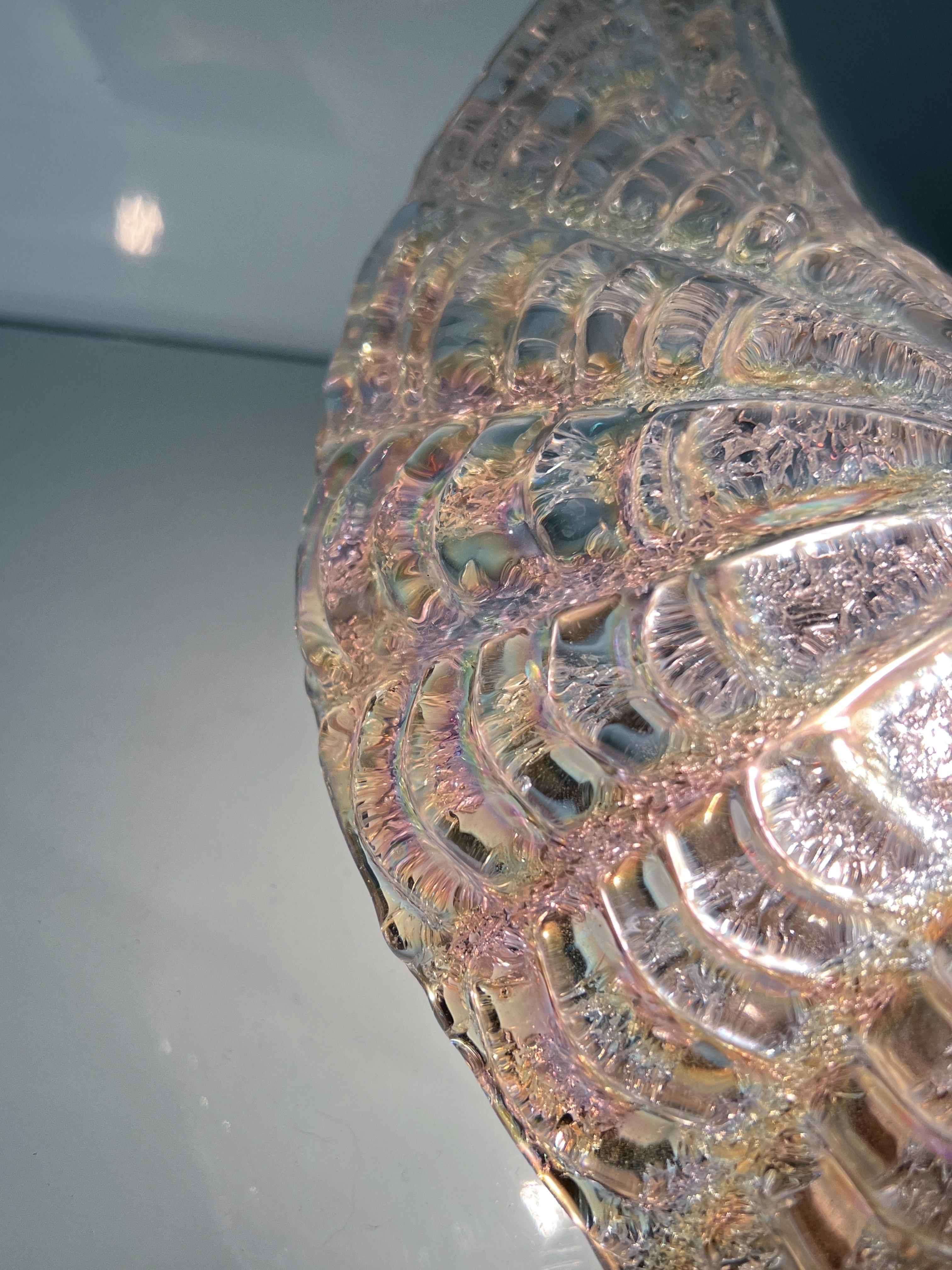 Paire d'appliques en verre de Murano en forme de coquillage des années 1980  2