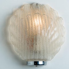 Pair of Shell Shaped Glass Wall Lights, Limburg, Germany