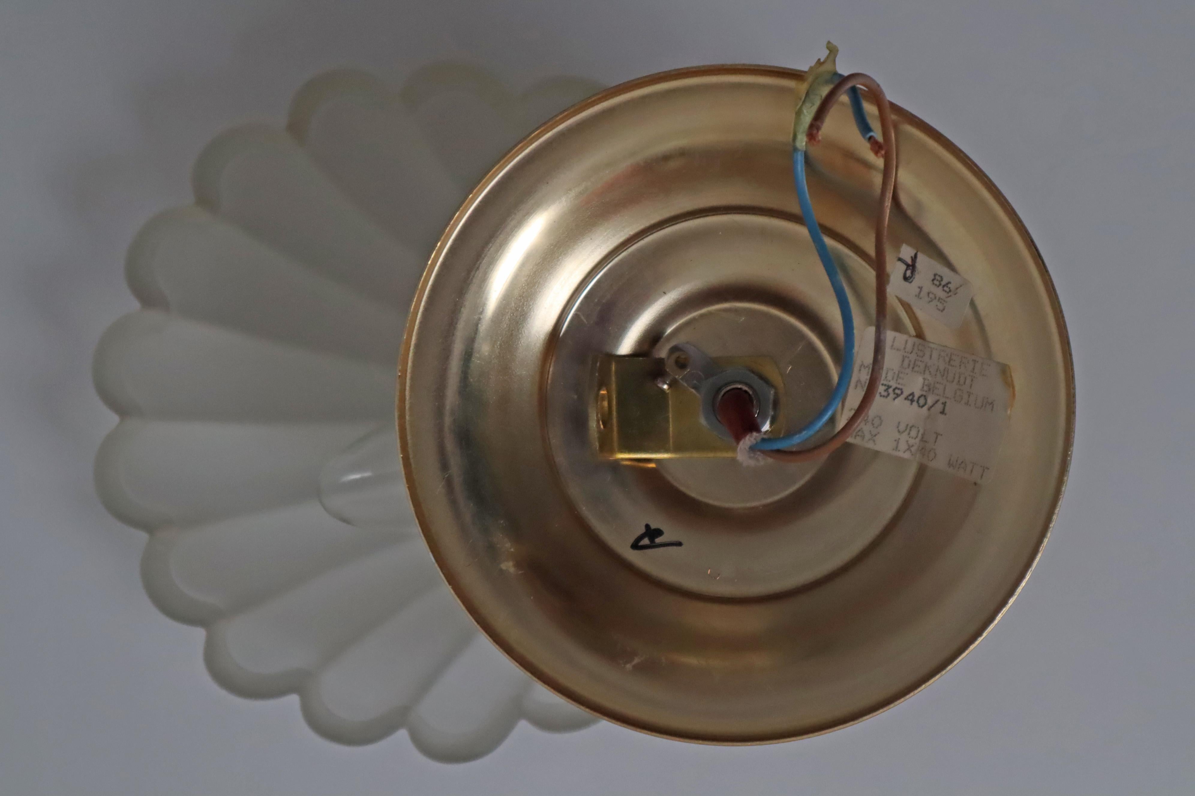 Coppia di lampade da parete a conchiglia di Deknudt, anni '80, Belgio. in vendita 2