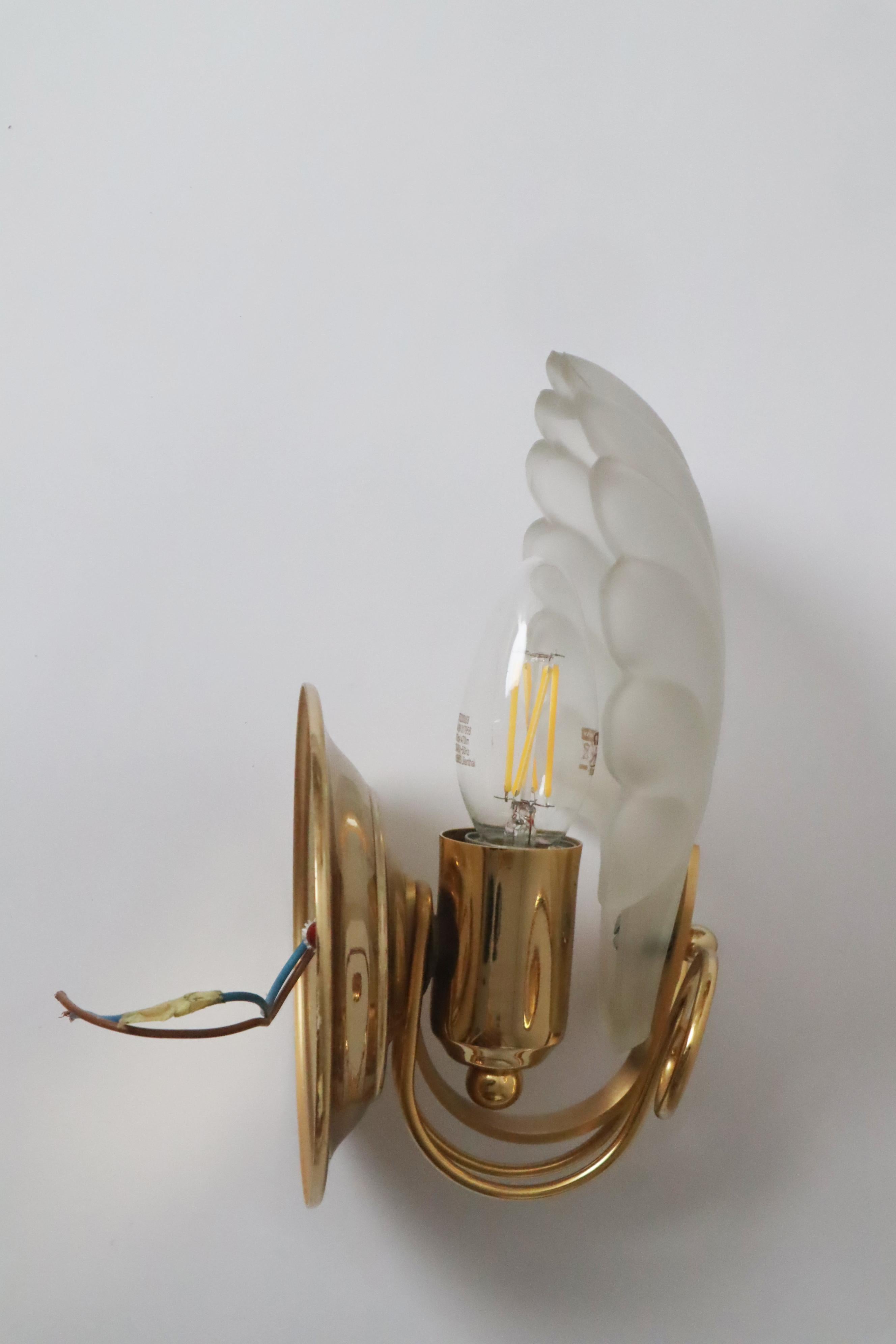 Coppia di lampade da parete a conchiglia di Deknudt, anni '80, Belgio. in vendita 4