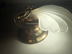 Pair of shell wall lamps by Deknudt, 1980s, Belgium.