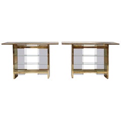 Pair of Shelves Consoles, circa 1970