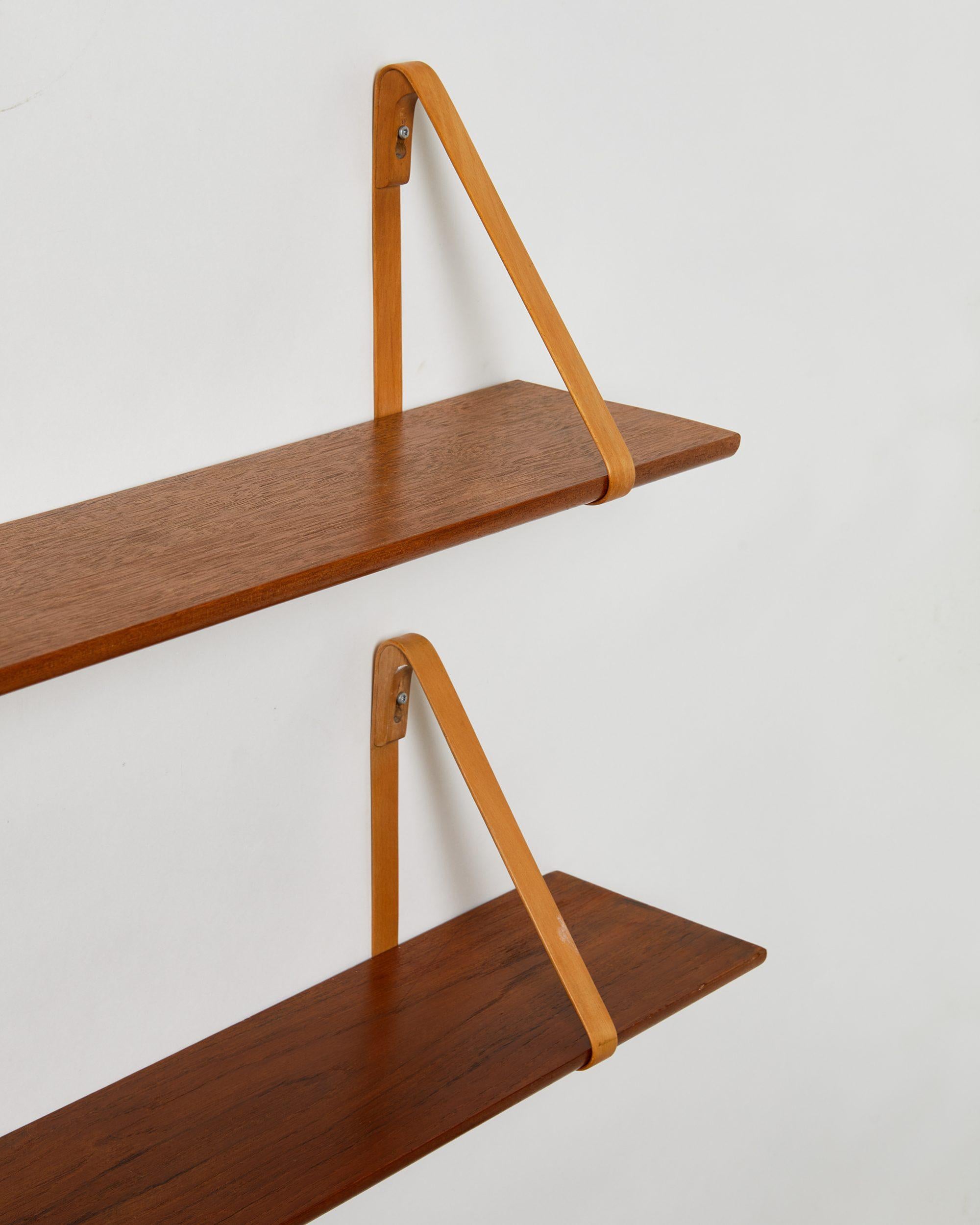 Pair of Shelves Designed by Kristian S. Vedel, Denmark, 1960s In Good Condition In Stockholm, SE