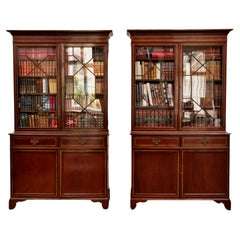 Pair of Sheraton English Libraries