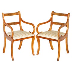 COPPIA DI SEDIE SHERATON REVIVAL STYLE REGENCY A GAMBA SABOR INCISA IN SIDE LOVELY INLAY