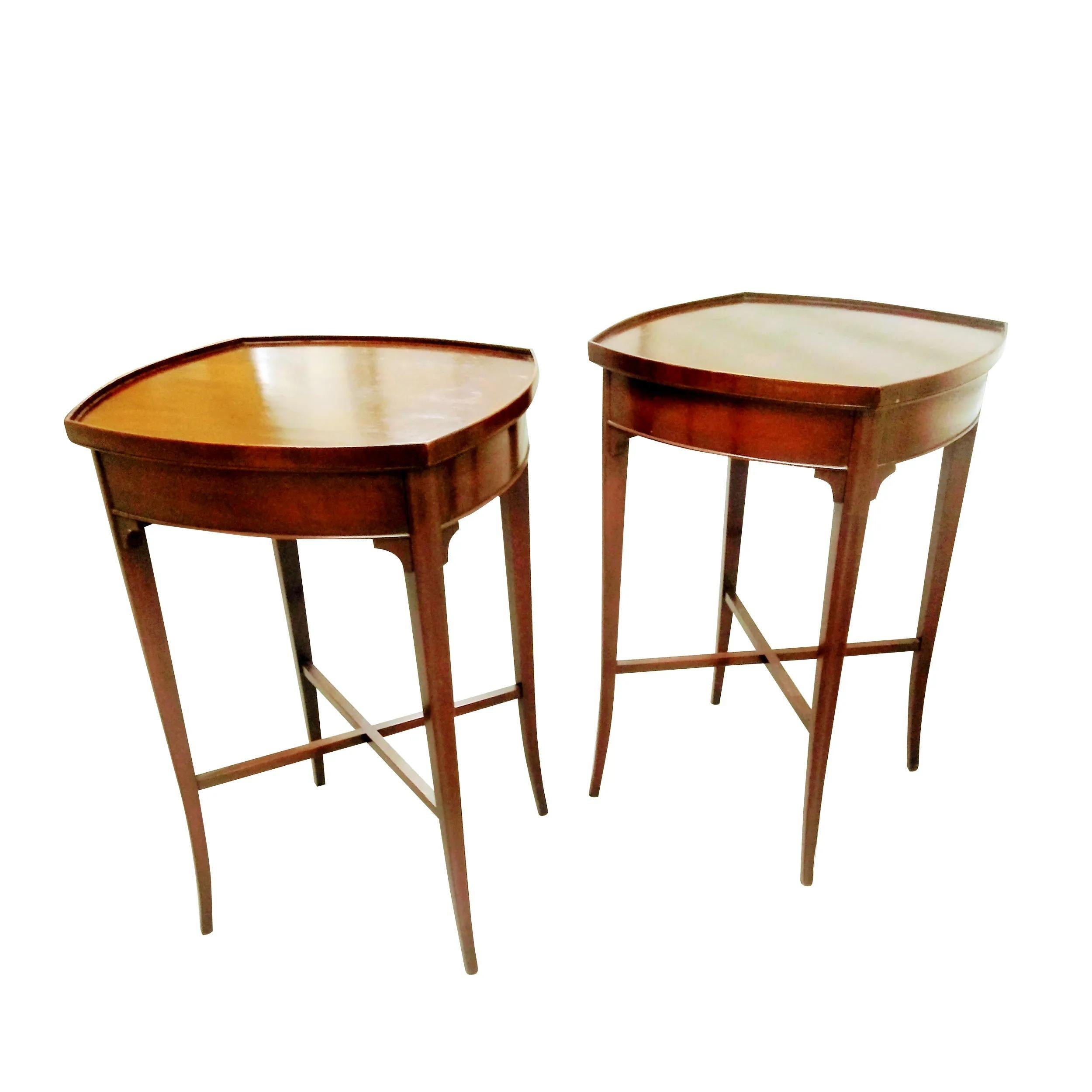 American Pair of Sheraton Style Side Tables