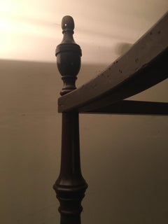 Pair of Sheraton Style High Poster Mahogany Canopy Twin Tester Beds