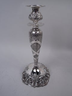 Paar klassische viktorianische Shiebler-Kerzenleuchter aus Sterlingsilber