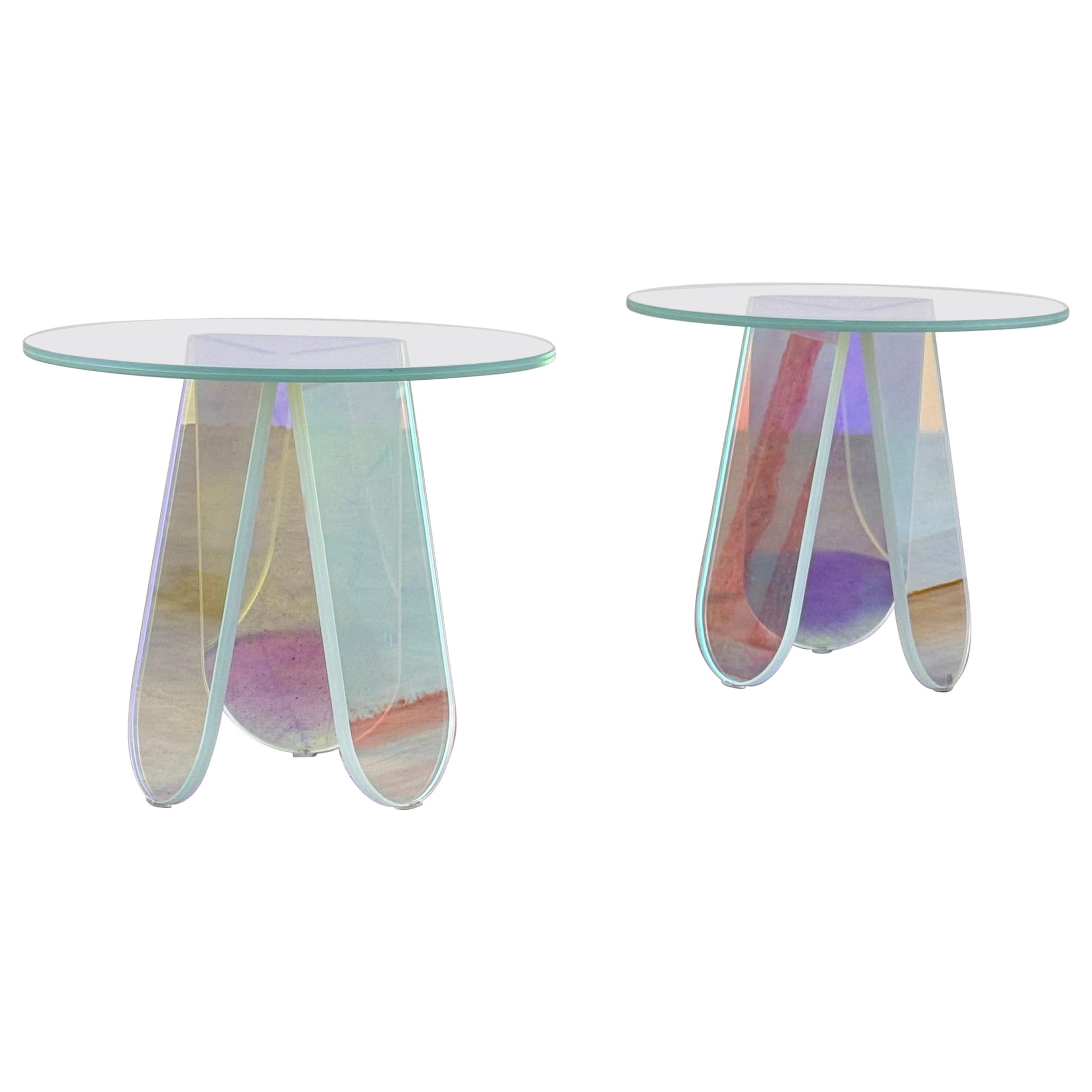 Pair of "Shimmer" Side Tables/Coffee Tables by Patricia Urquiola for Glas Italia