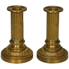 Antique 19th Century Pair of French Bronze Candlesticks