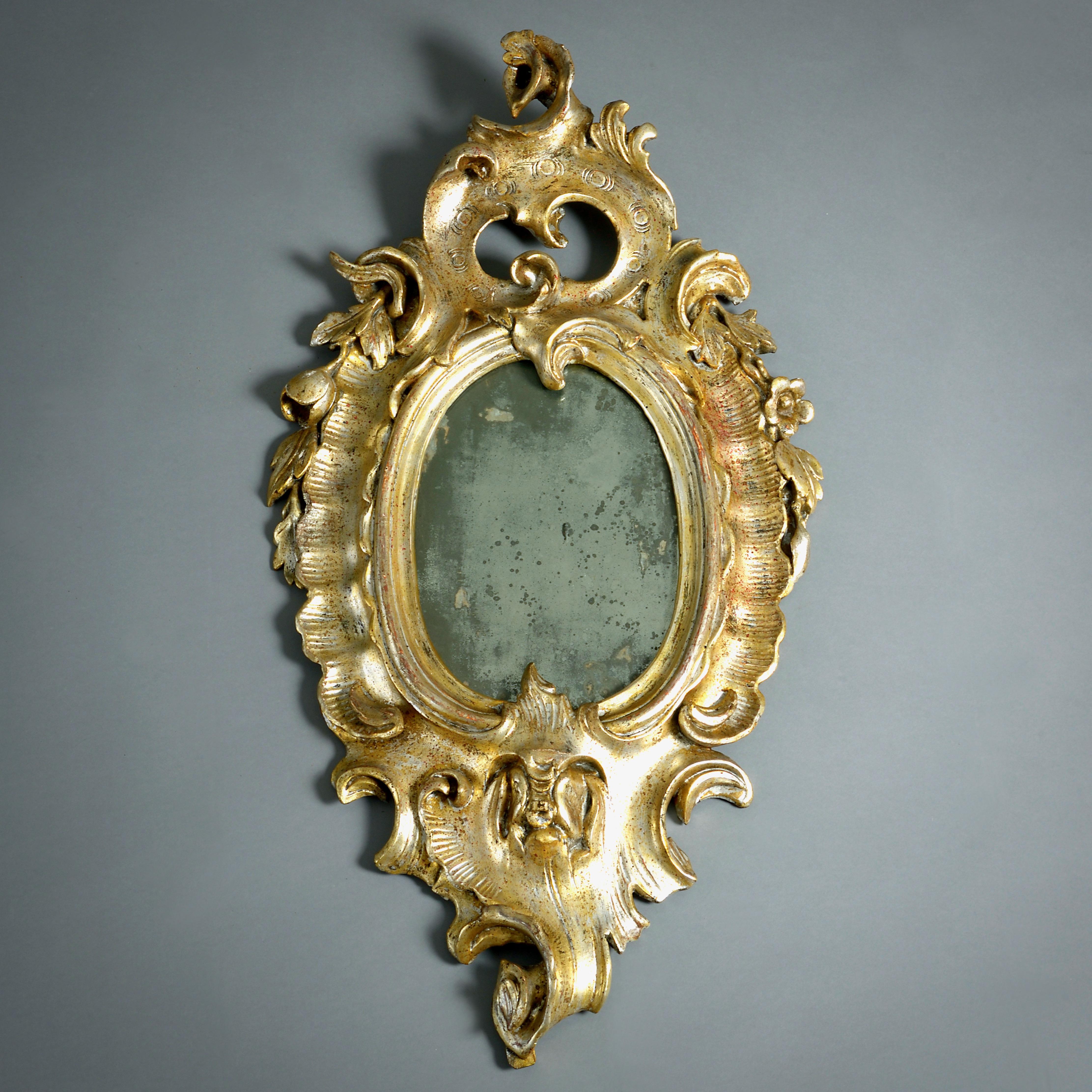 18th Century and Earlier Pair of Sicilian Lacca A Mecca Girandoles