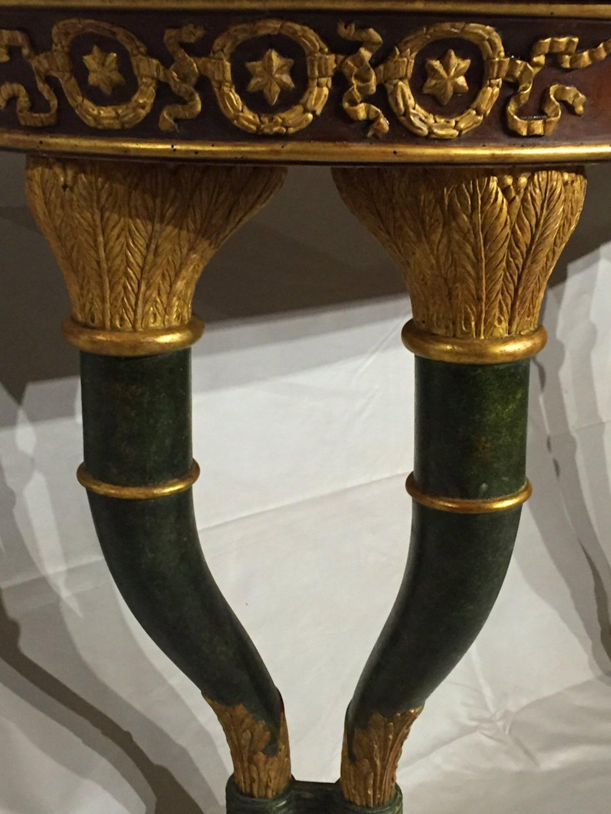 Coppia di console siciliane in Wood con doratura e stucco, XIX secolo in vendita 2