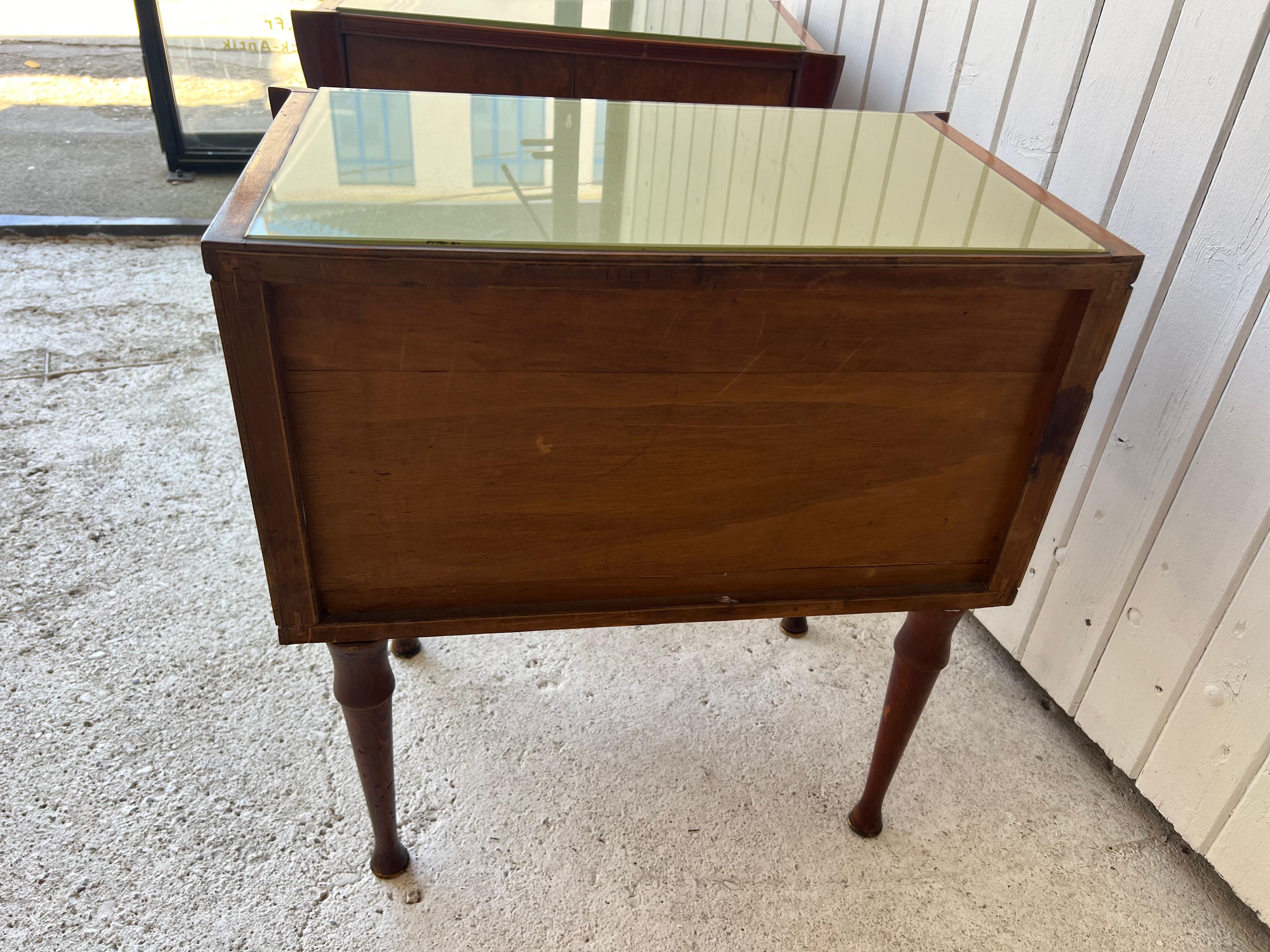Pair of Side Bed Table, Midcentury Italian  For Sale 3