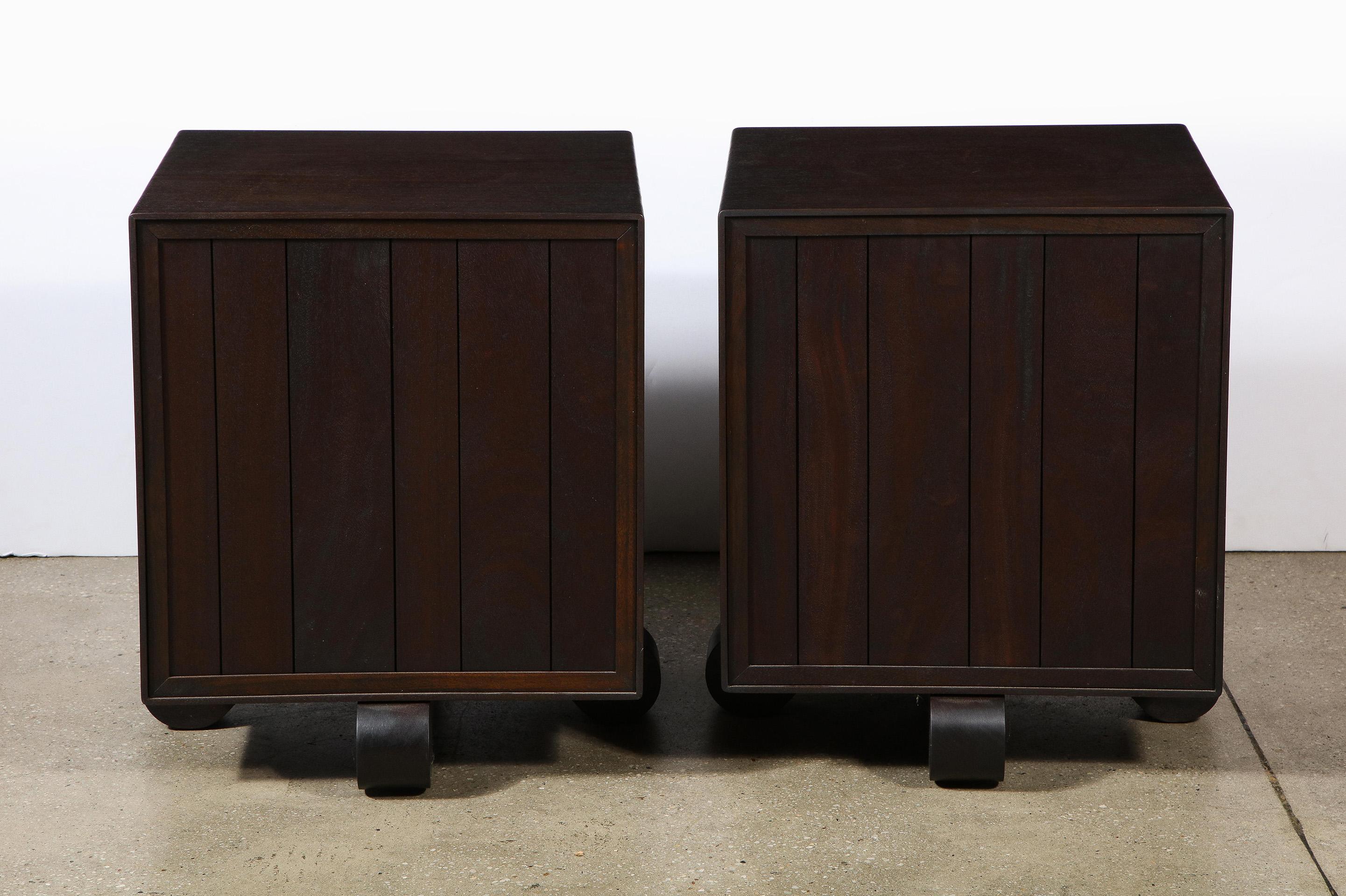Contemporary Pair of Side Cabinets by Caleb Woodard