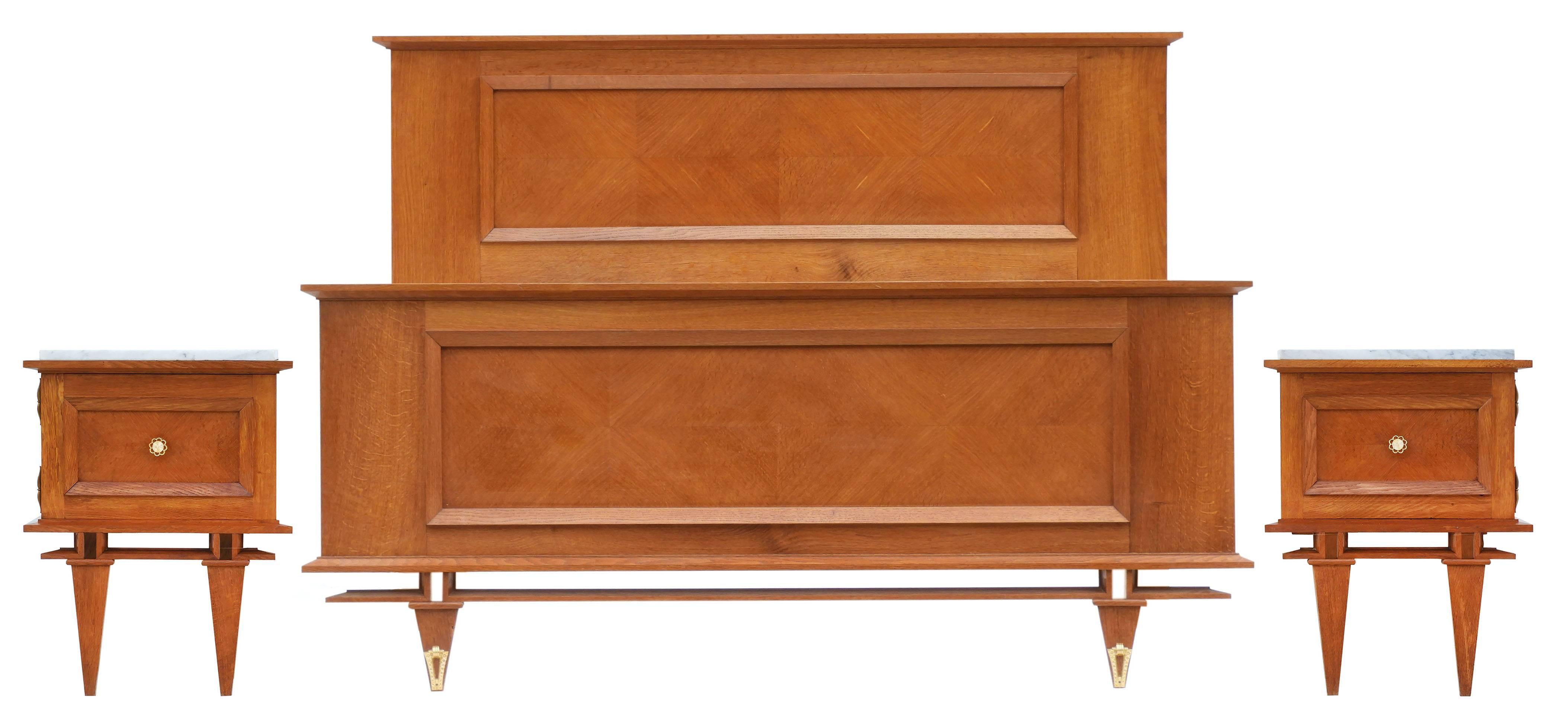 Pair of Side Cabinets Midcentury Nightstands Bedside Tables French, circa 1950 4