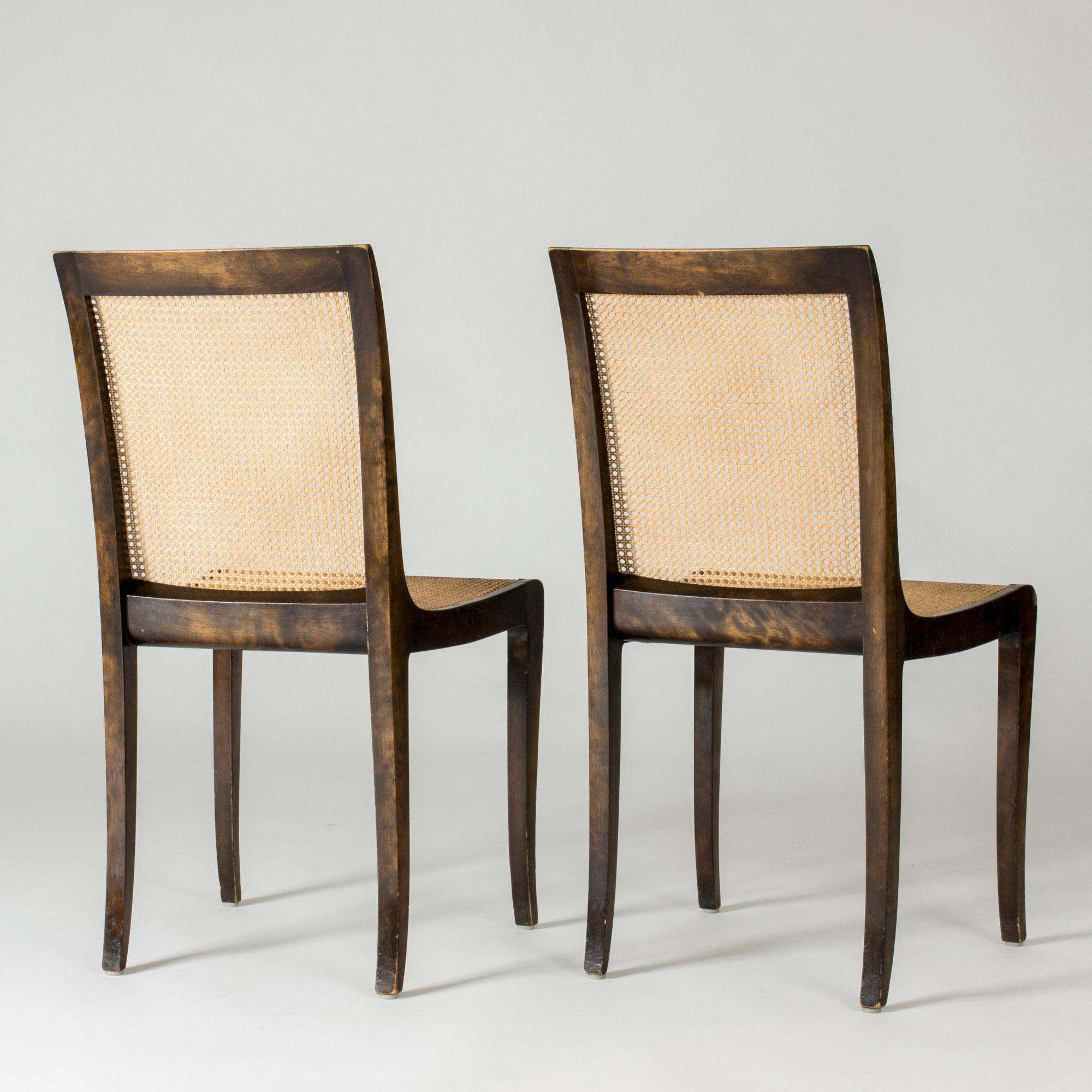 Scandinavian Modern Pair of Side Chairs by Carl Malmsten, Sweden, 1930s For Sale