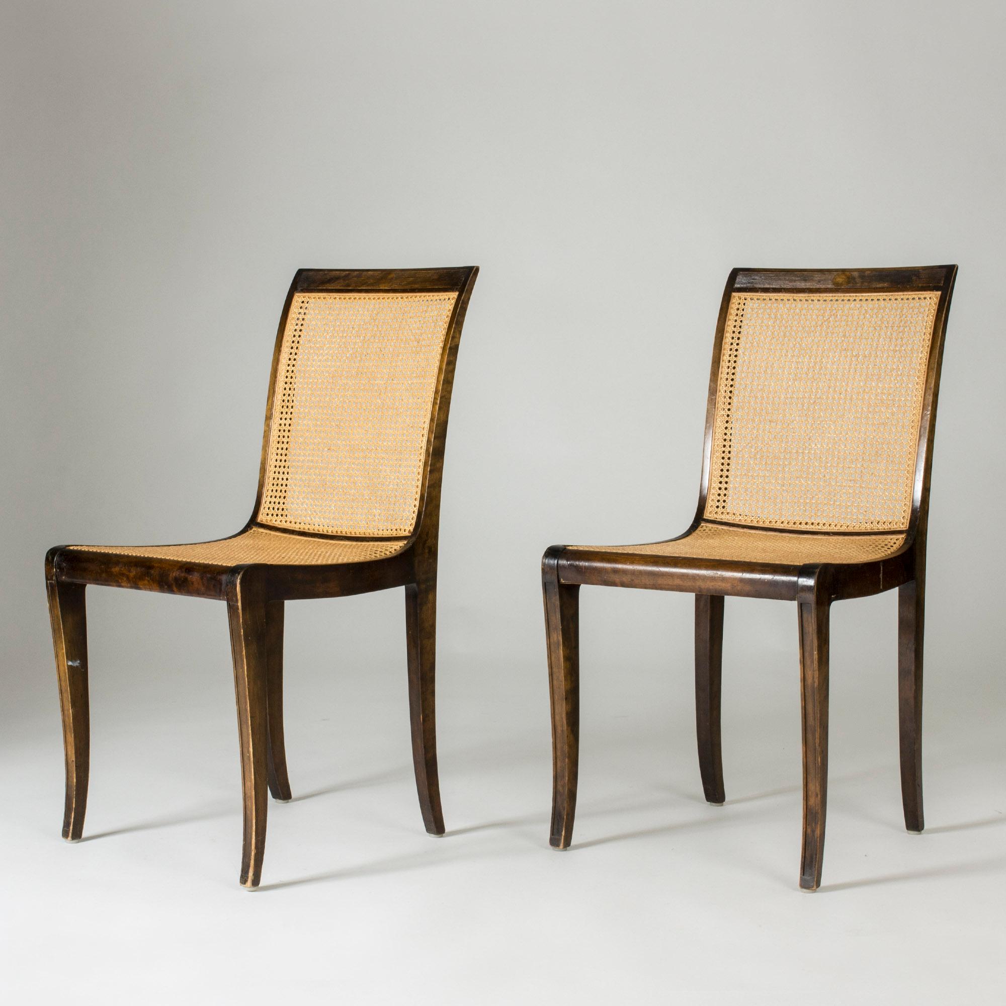 Swedish Pair of Side Chairs by Carl Malmsten, Sweden, 1930s For Sale