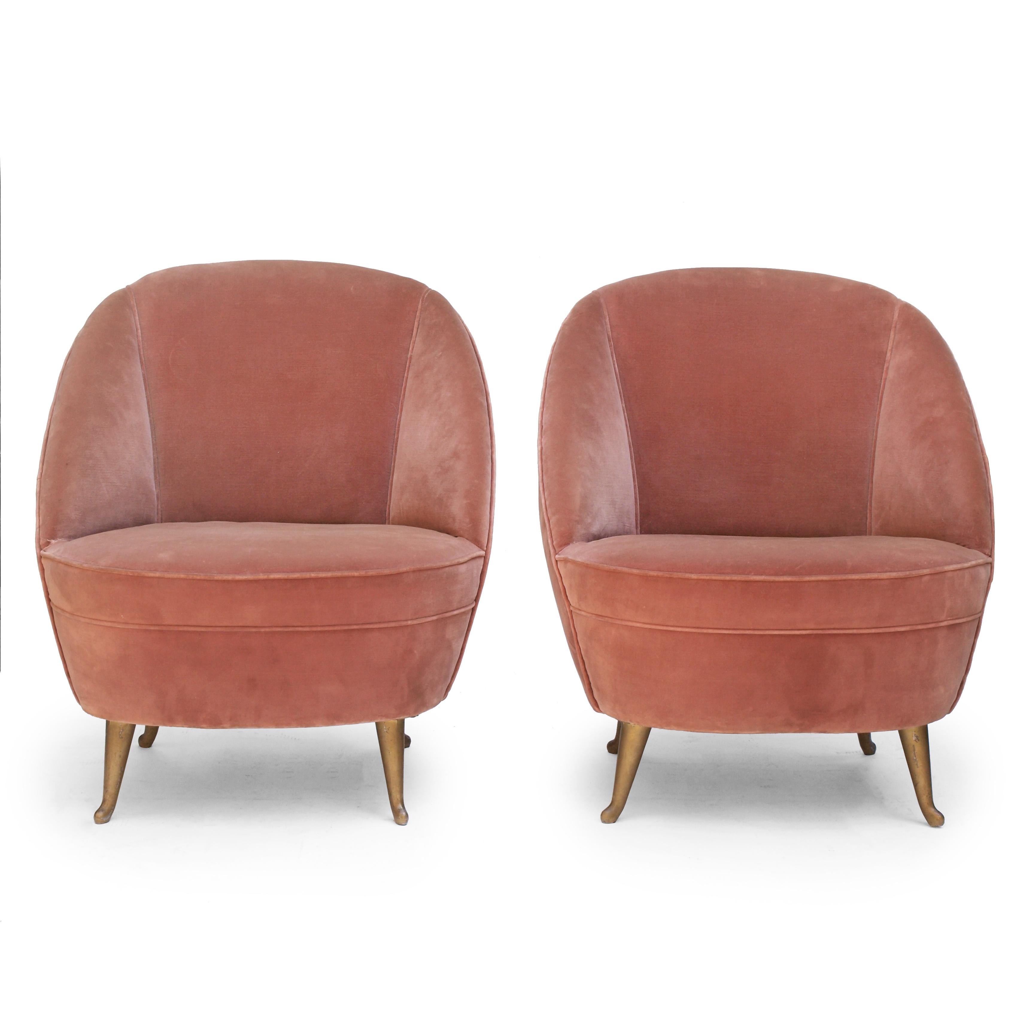 Pair of Side Chairs for I.S.A Bergamo, 1950s 1