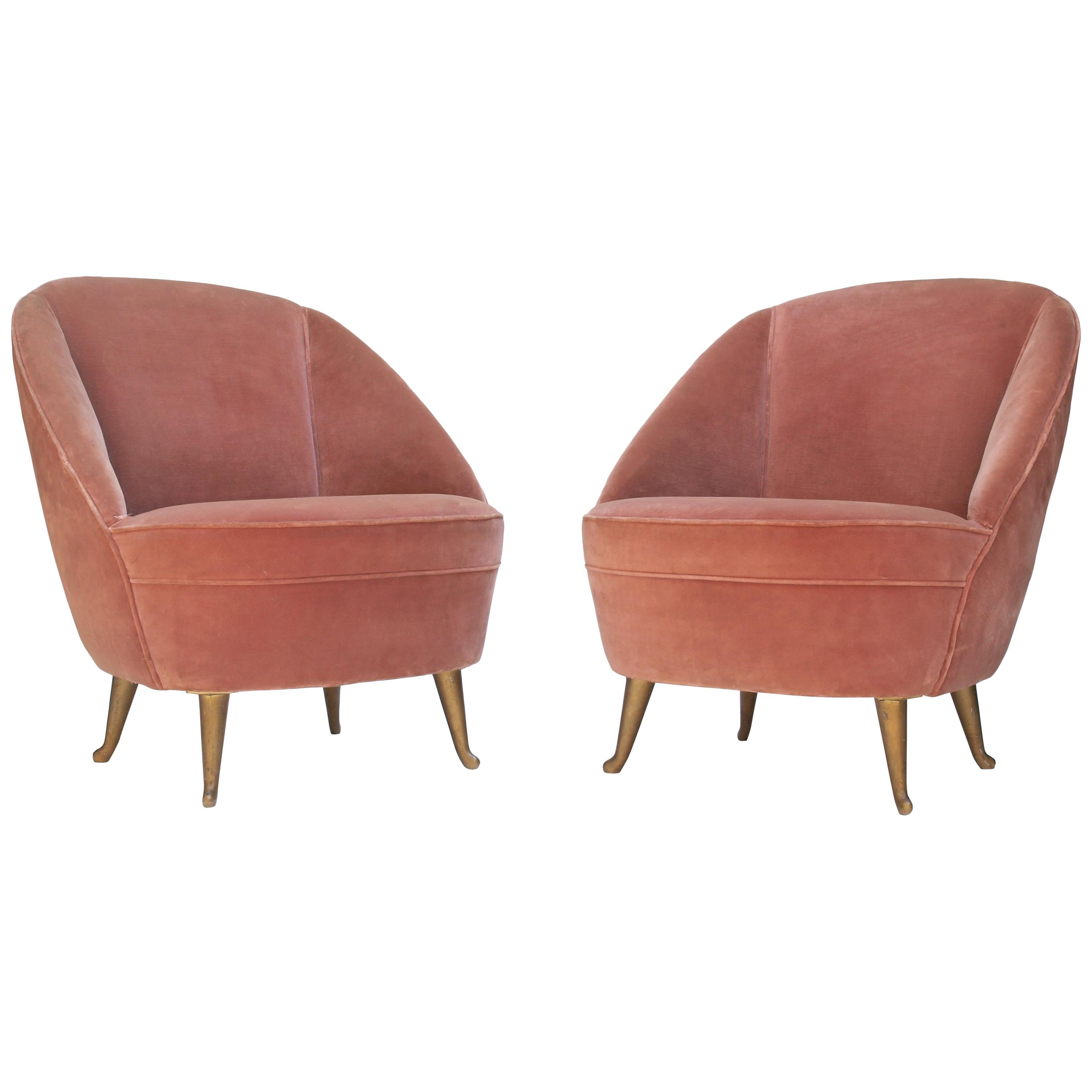Pair of Side Chairs for I.S.A Bergamo, 1950s