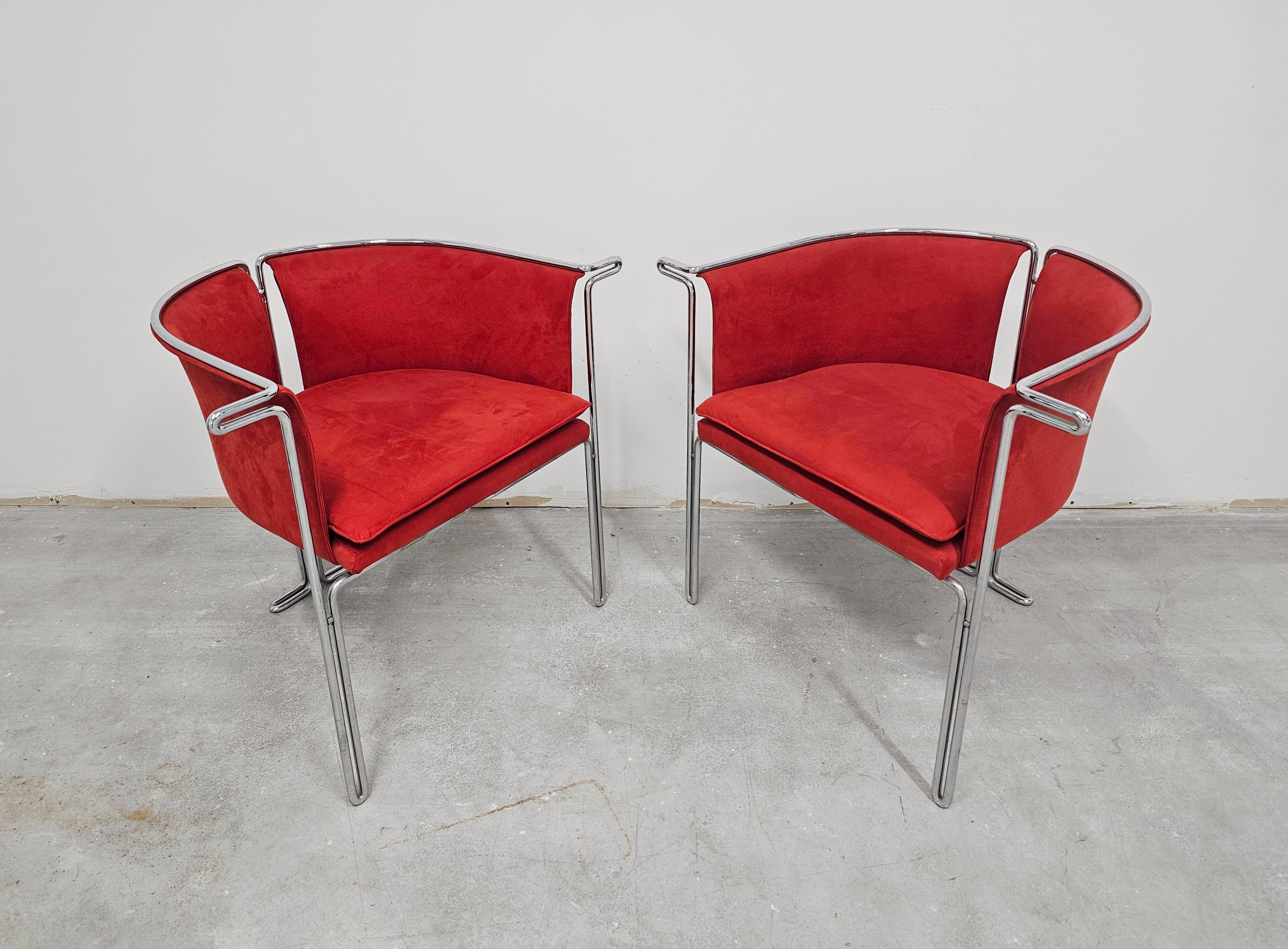 Pair of Side Chairs from Entelechy Series by John Portman for Saporiti In Good Condition For Sale In Beograd, RS