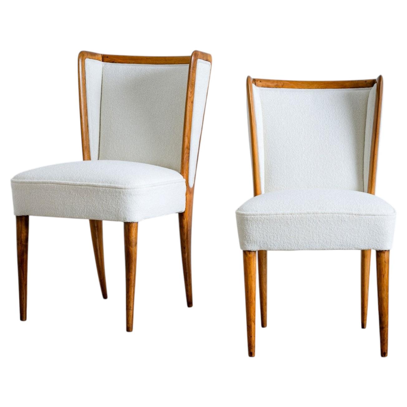 Pair of Side Chairs, Italy 1950s