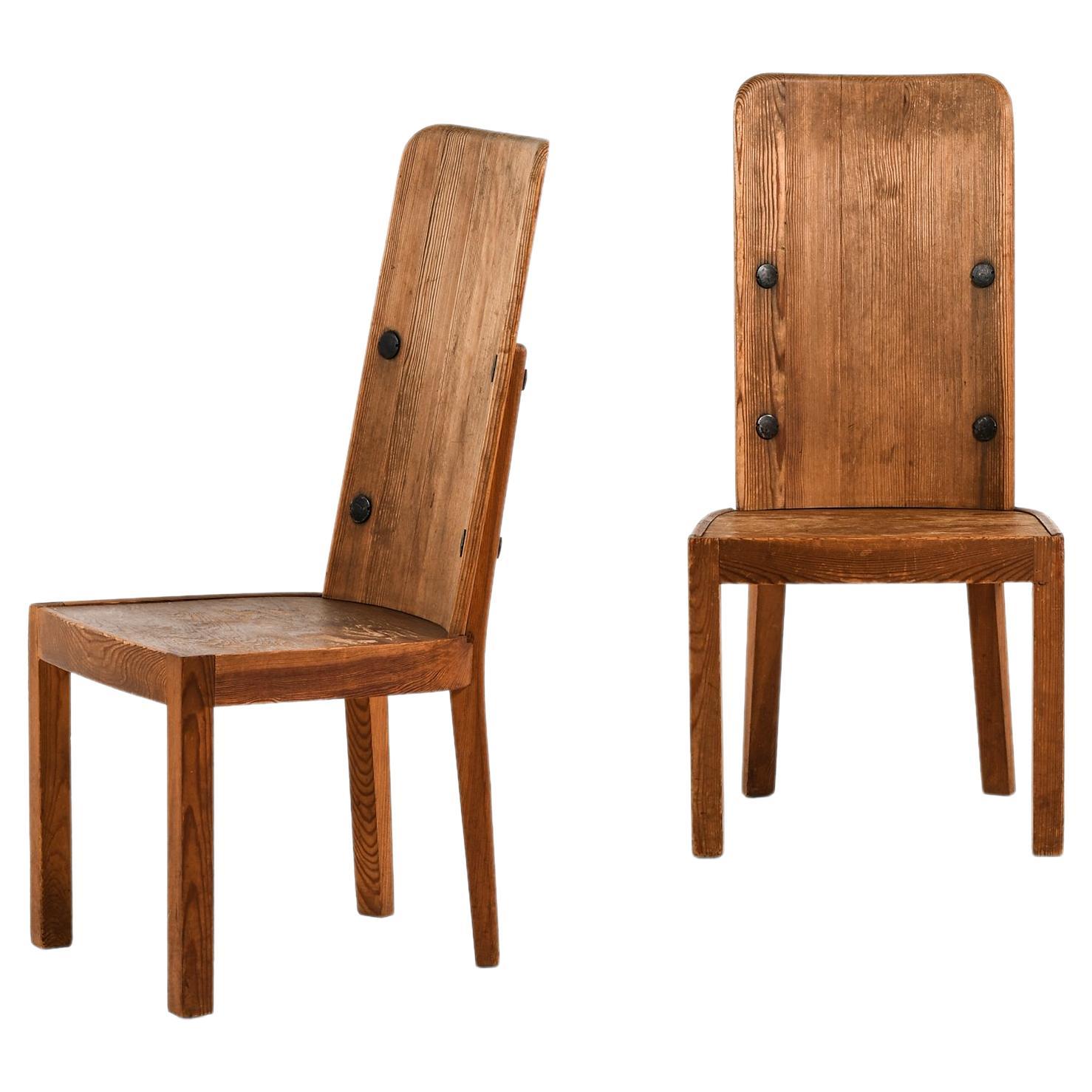 Paar Beistellstühle Modell Lovö von Axel Einar Hjorth, 1932, Nordiska Kompaniet