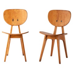 Pair of Side Chairs N. 3221 by Junzo Sakakura