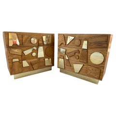 Pair of Side Chests in oak , in the Style of Gio Ponti, 1972