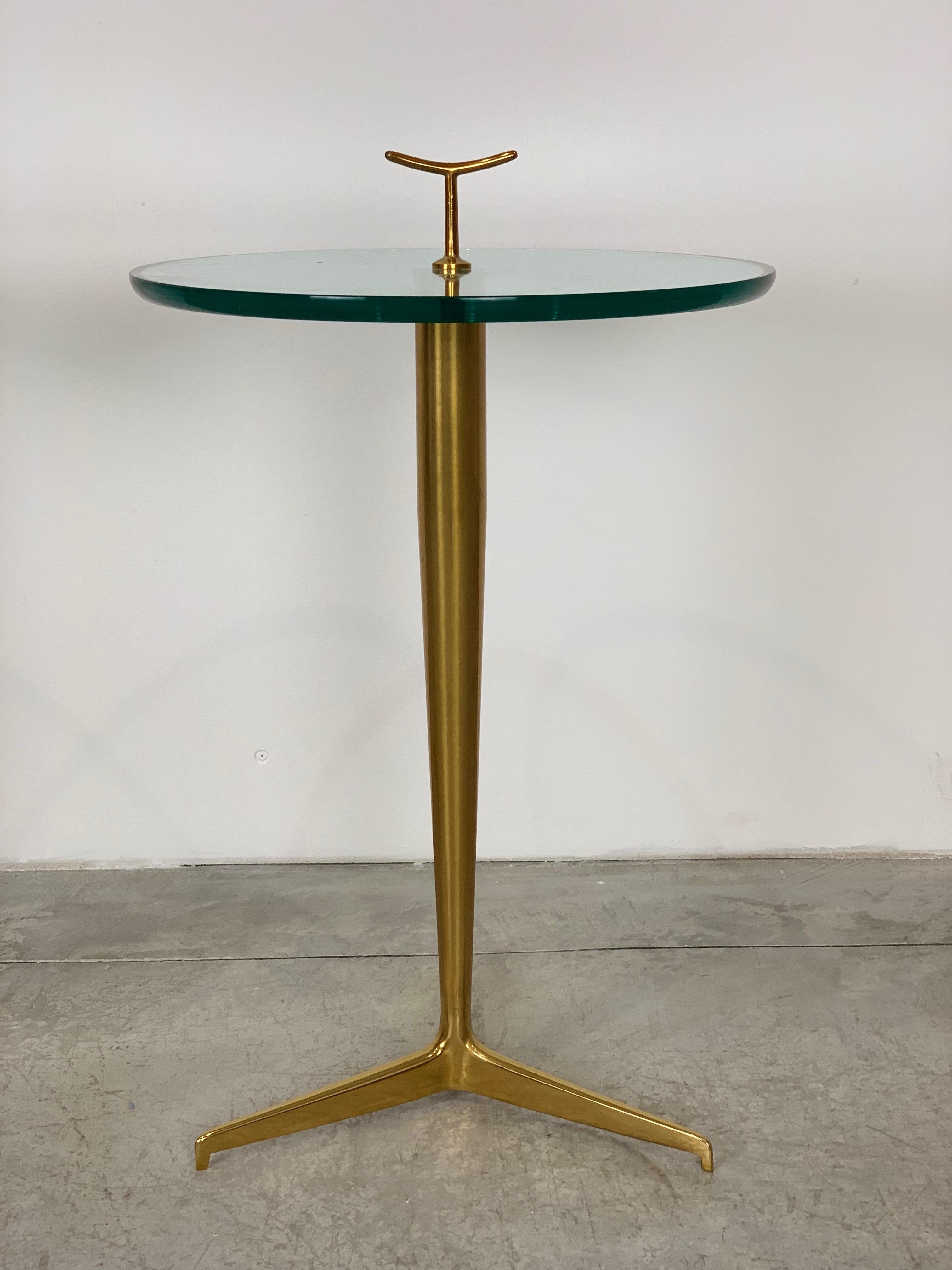 20th Century Pair of Side Coffee Table in Brass by Osvaldo Borsani, 1950