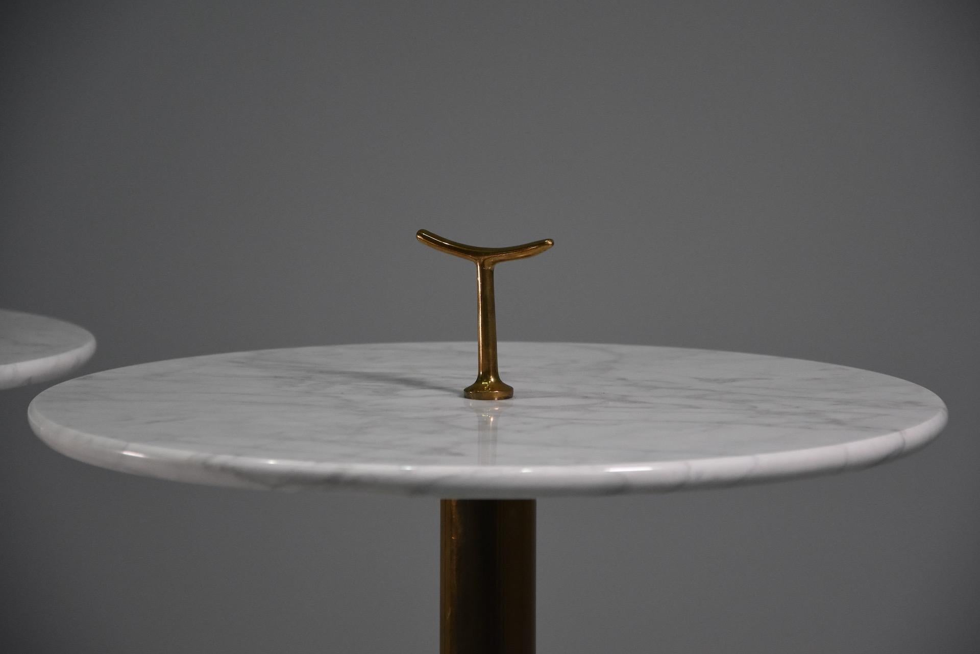 Pair of Side Coffee Table in Brass by Osvaldo Borsani, 1950 2