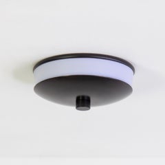 Pair of Side Flush Mount Ceiling Lights by Research.Lighting, Small, Black, MTO