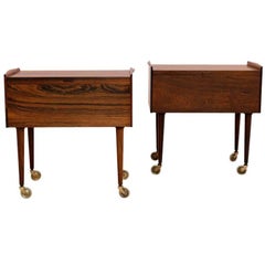 Pair of Side Midcentury Tables by Danish Cabinetmaker A. Andersen 
Bohm
