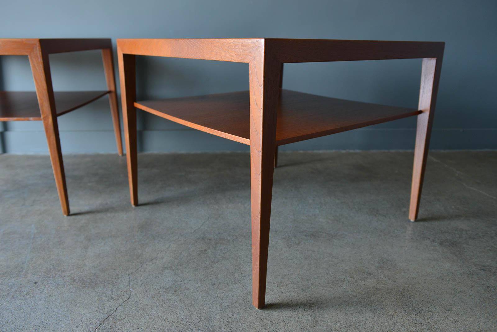 Scandinavian Modern Pair of Side or End Tables by Severin Hansen for Haslev, circa 1960