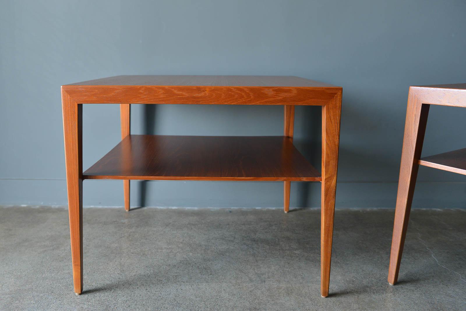 Danish Pair of Side or End Tables by Severin Hansen for Haslev, circa 1960