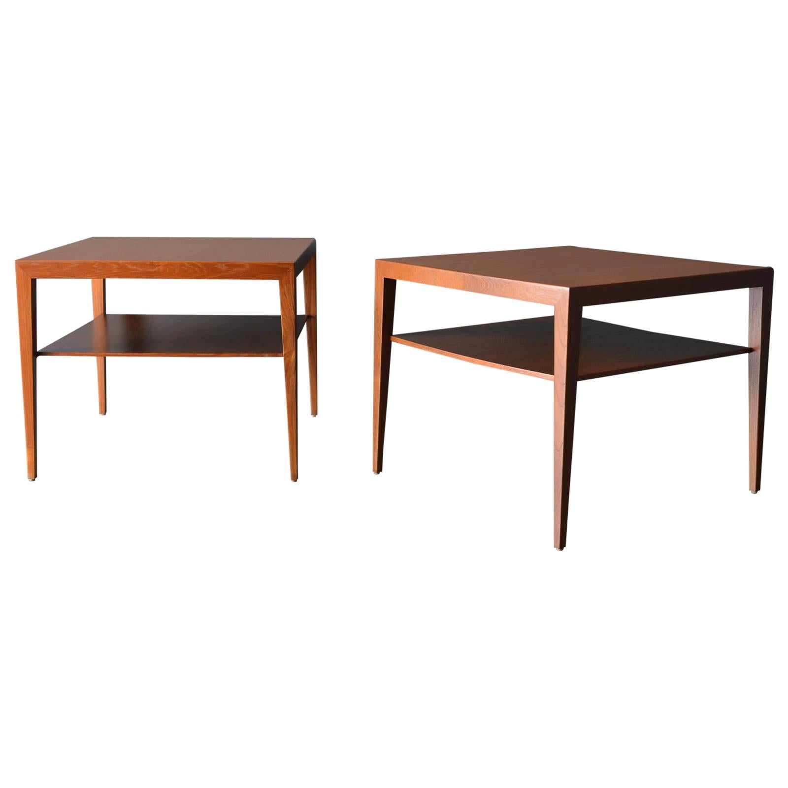 Pair of Side or End Tables by Severin Hansen for Haslev, circa 1960