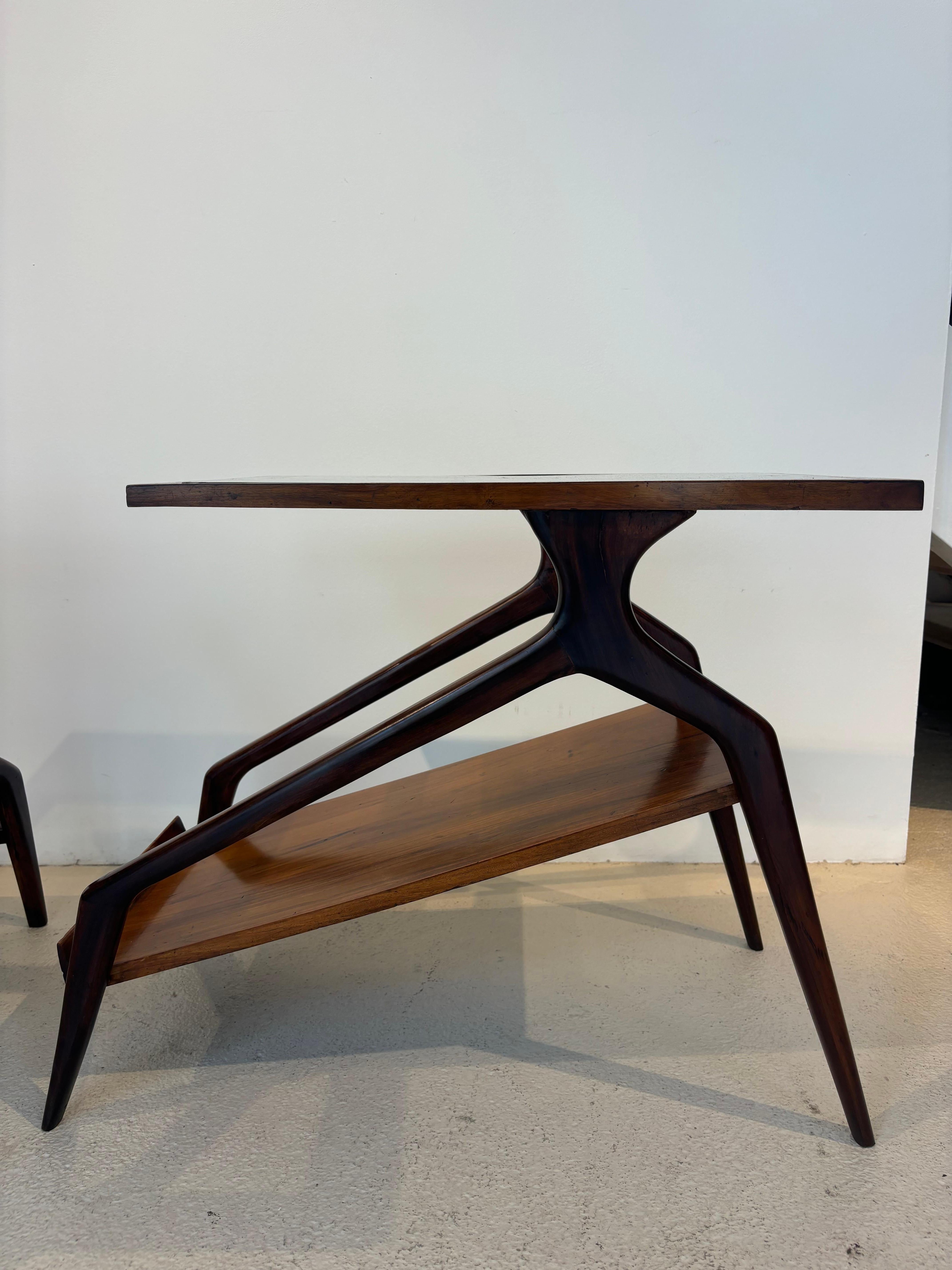 Pair of side table by Giuseppe Scapinelli For Sale 7