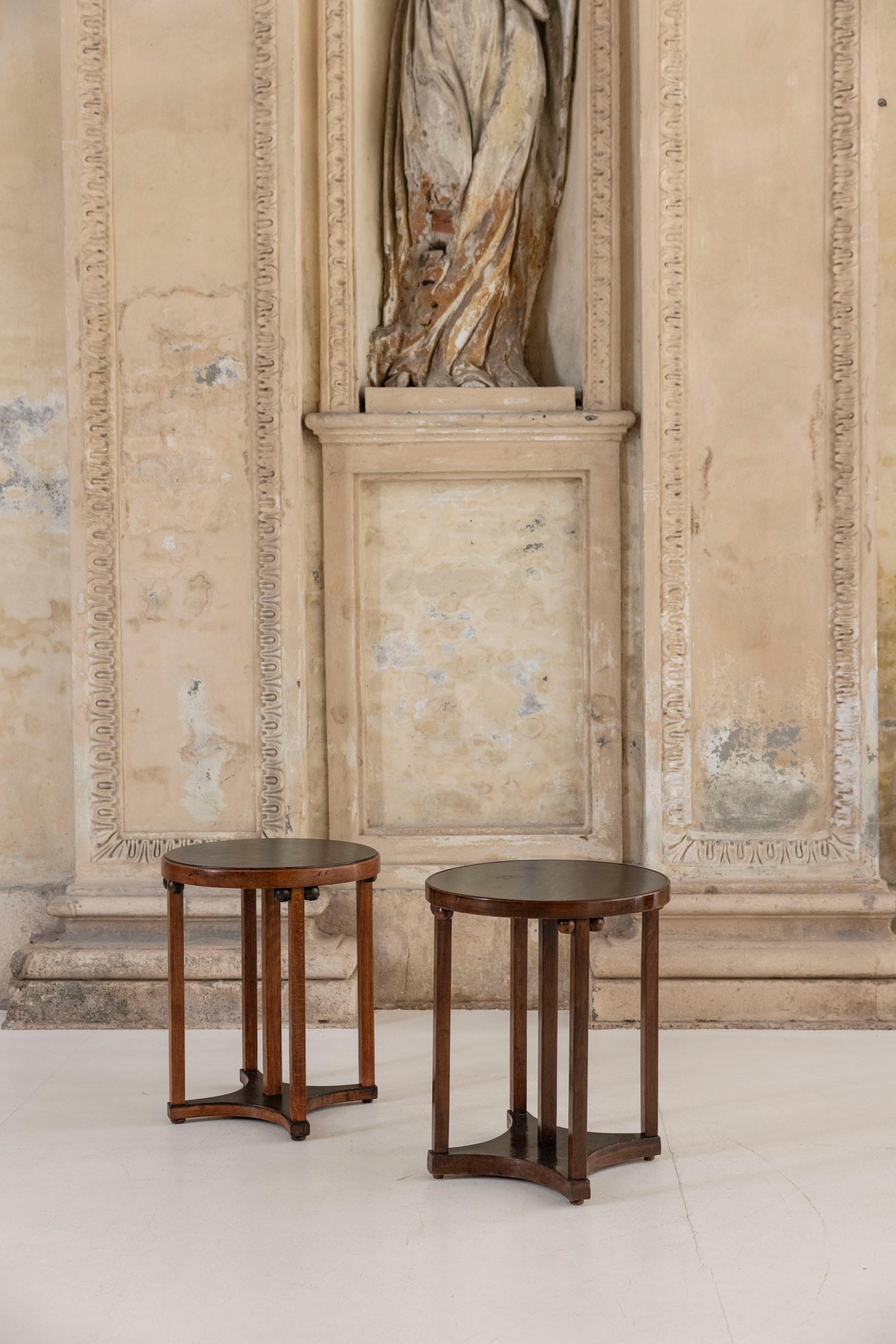 Mid-Century Modern Pair of side table by Josef Hoffmann for Jacob and Josef Kohn For Sale