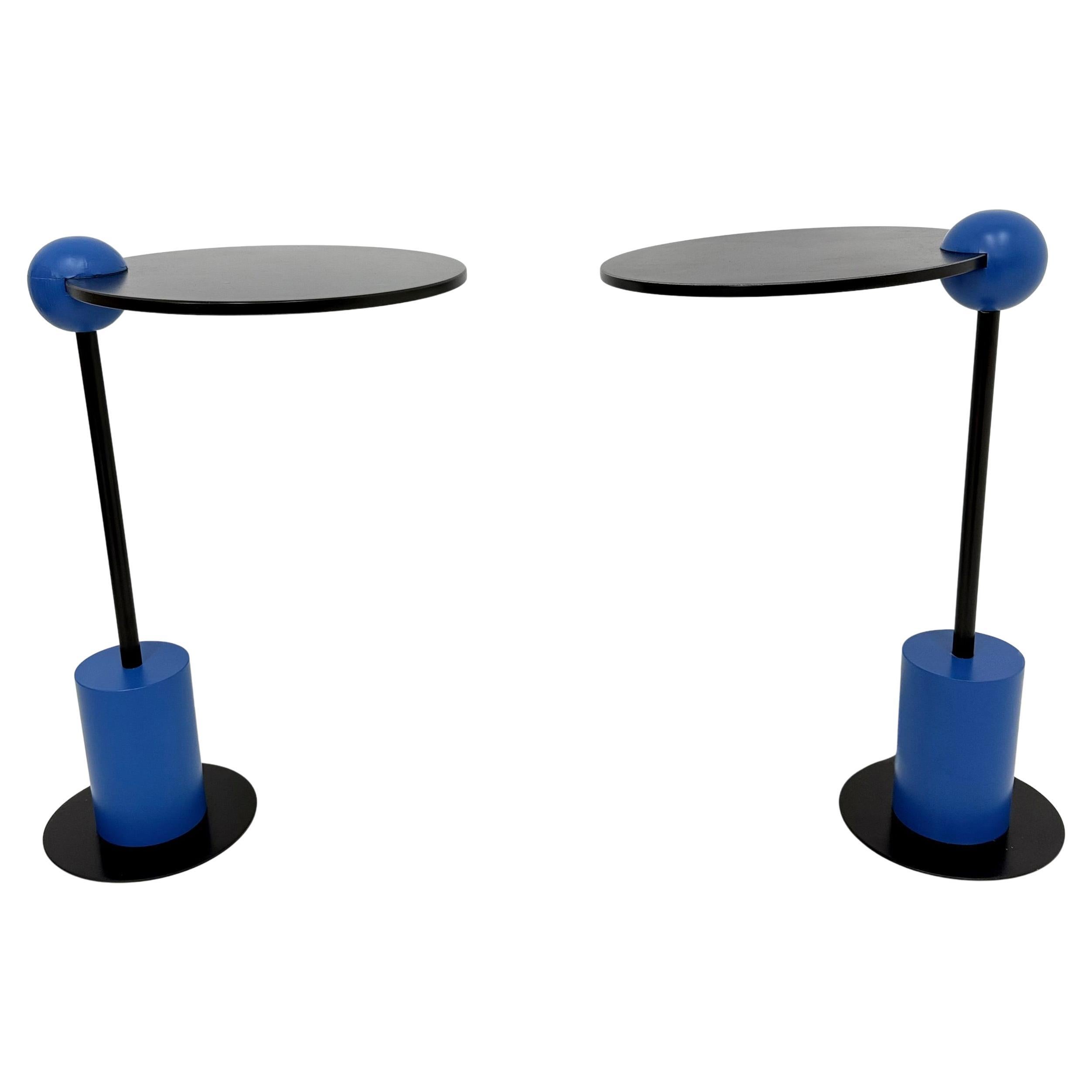 Pair of side table Edward Geluk for Arco – 1980’s ‘Piccolo’ postmodern Memphis