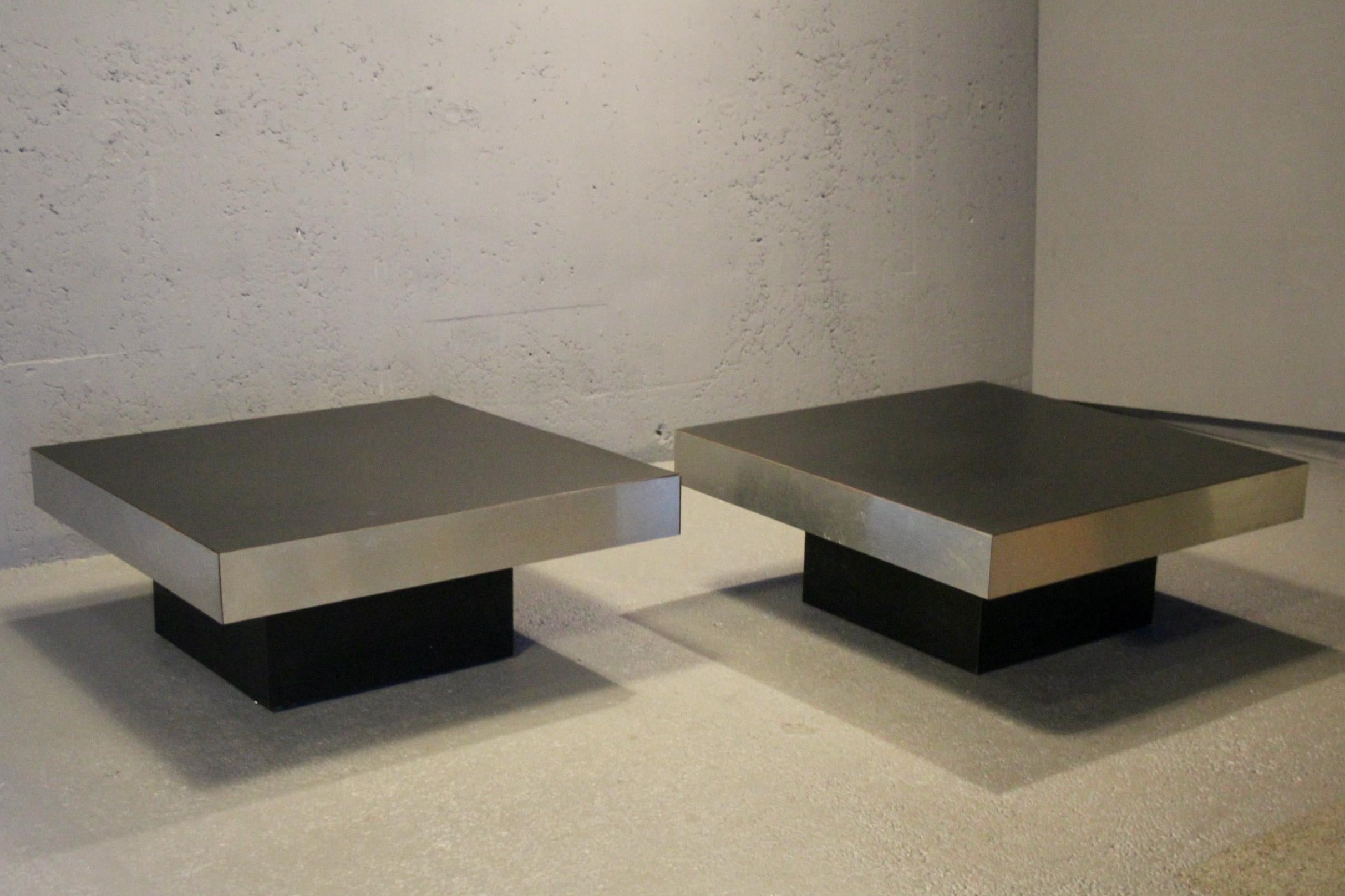 Wood Pair of side table For Sale