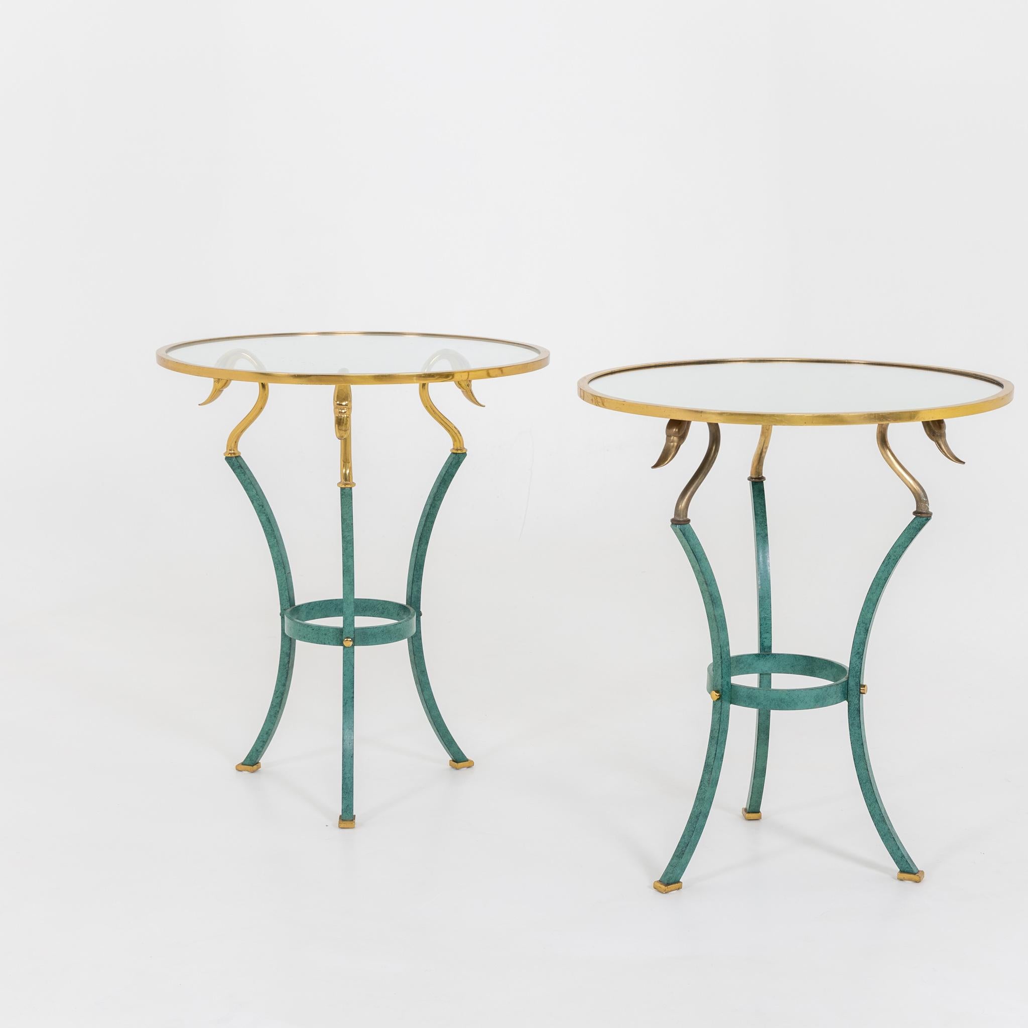 Metal Pair of Side Tables, 1980s