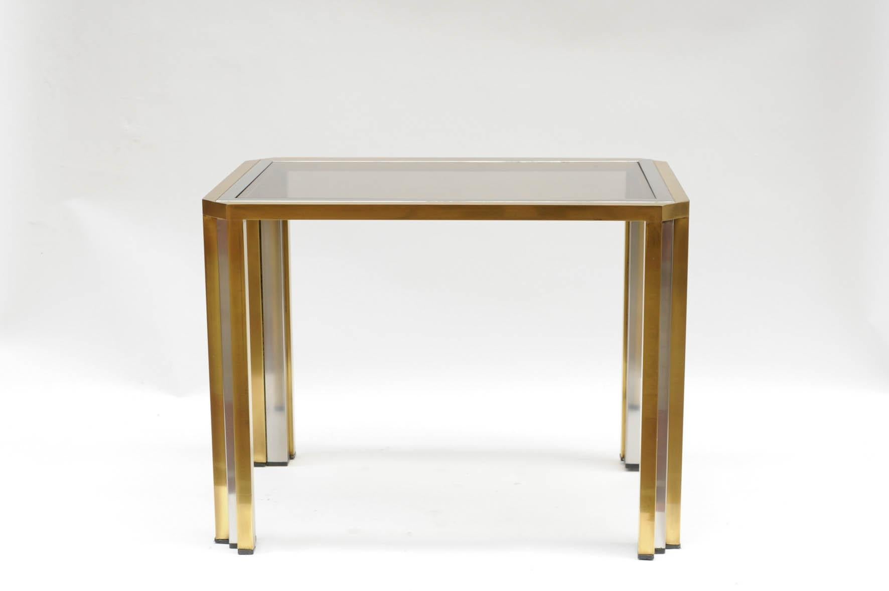 Italian Pair of Side Tables Attributed to Willy Rizzo