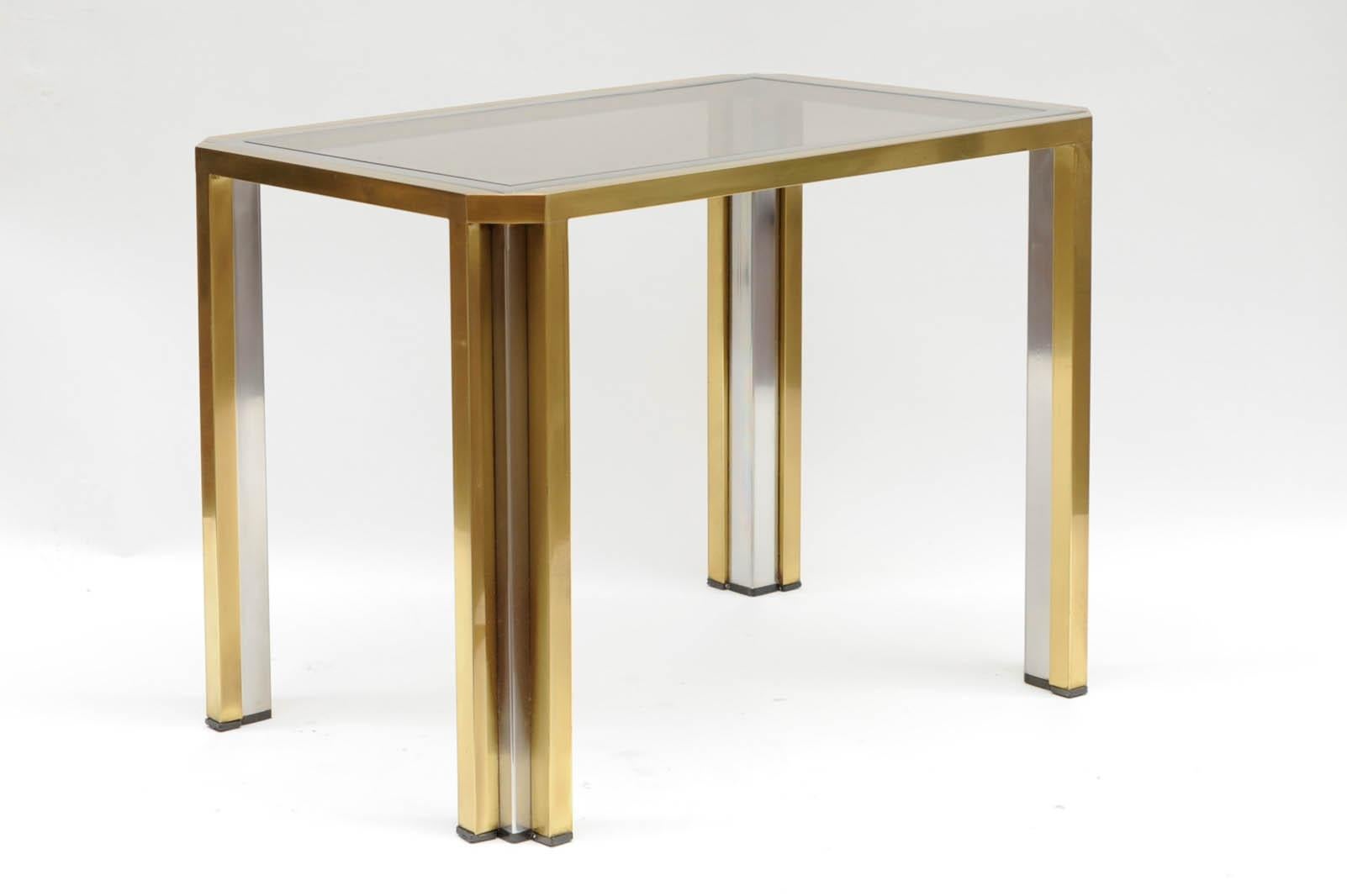 Pair of Side Tables Attributed to Willy Rizzo In Excellent Condition In Bois-Colombes, FR