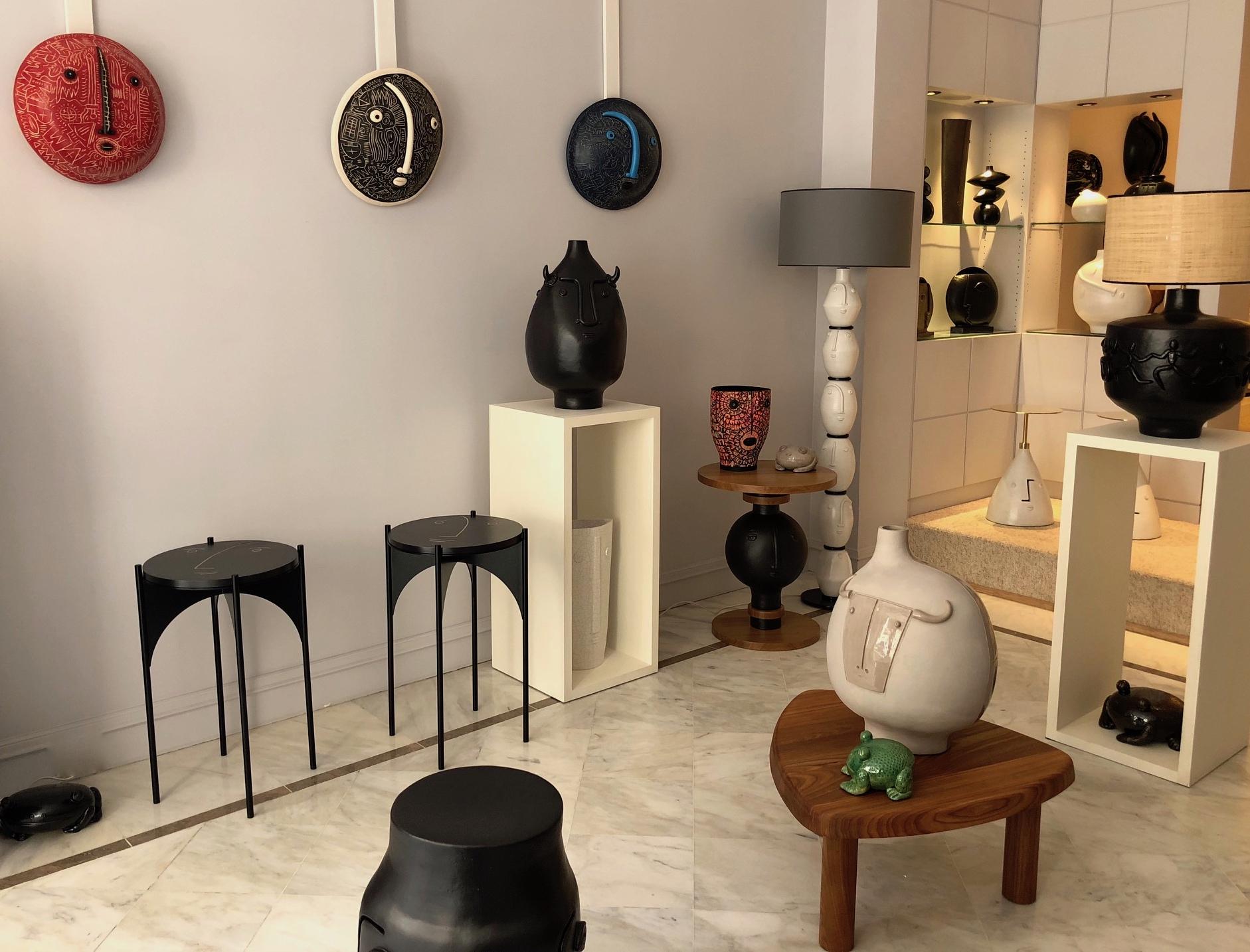 Paire de tables d'appoint avec cadre en métal noir et plateau en céramique par Dalo en vente 3