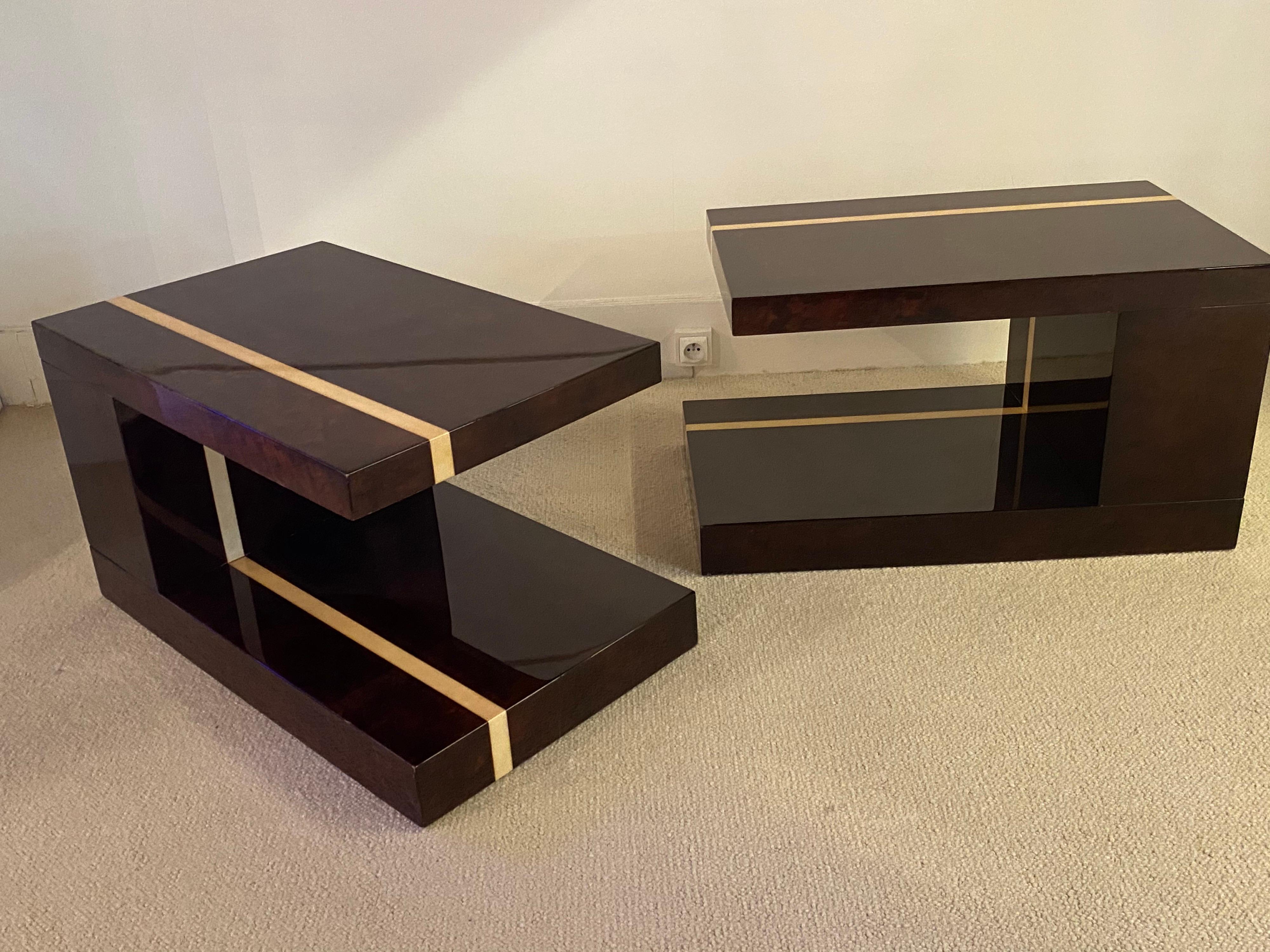 Late 20th Century Pair of Side Tables by Aldo Tura