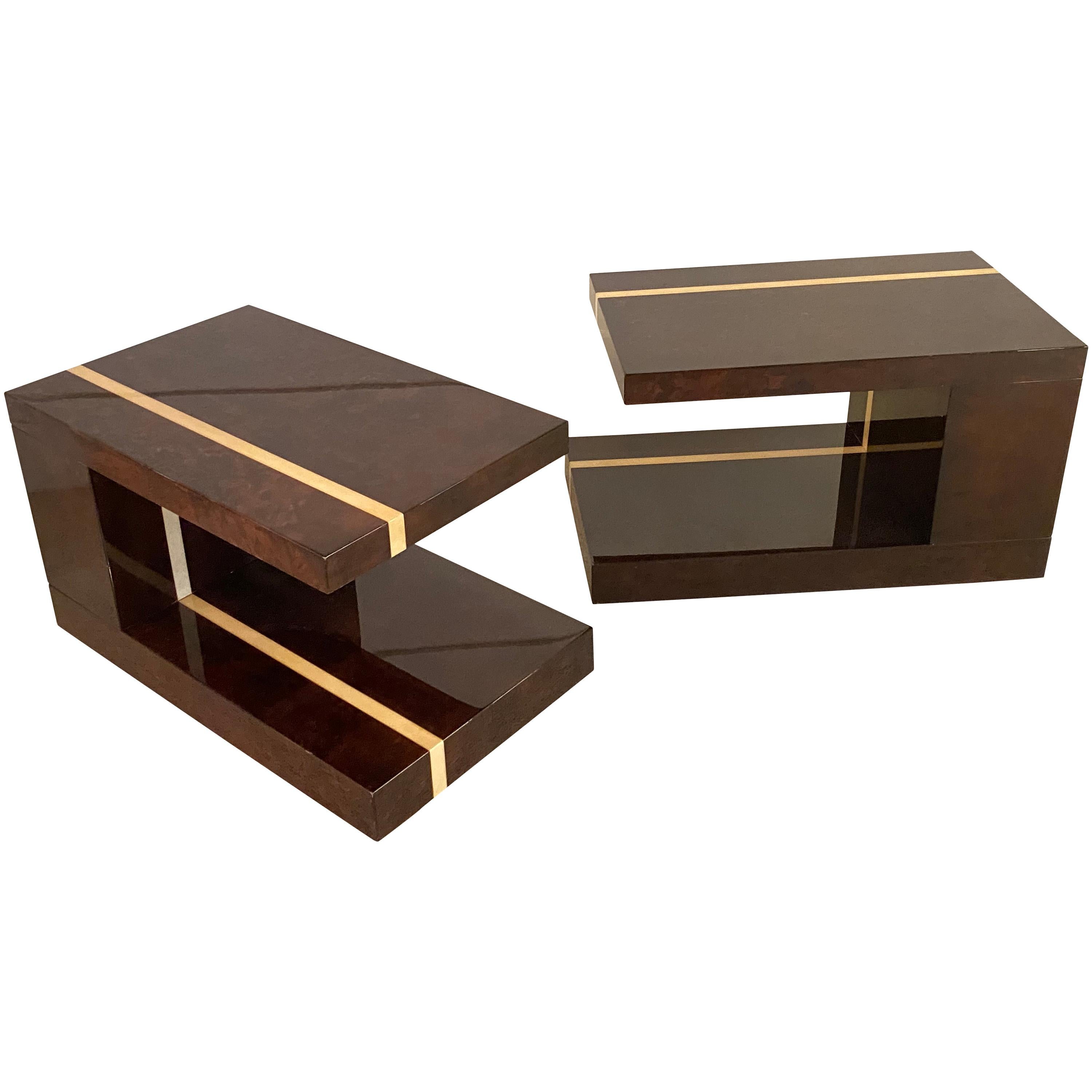 Pair of Side Tables by Aldo Tura