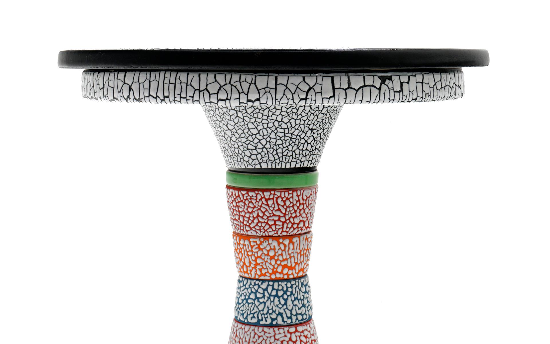 Modern Pair of Side Tables by Amy Kline, One of a Kind, Porcelain Signed and Dated For Sale
