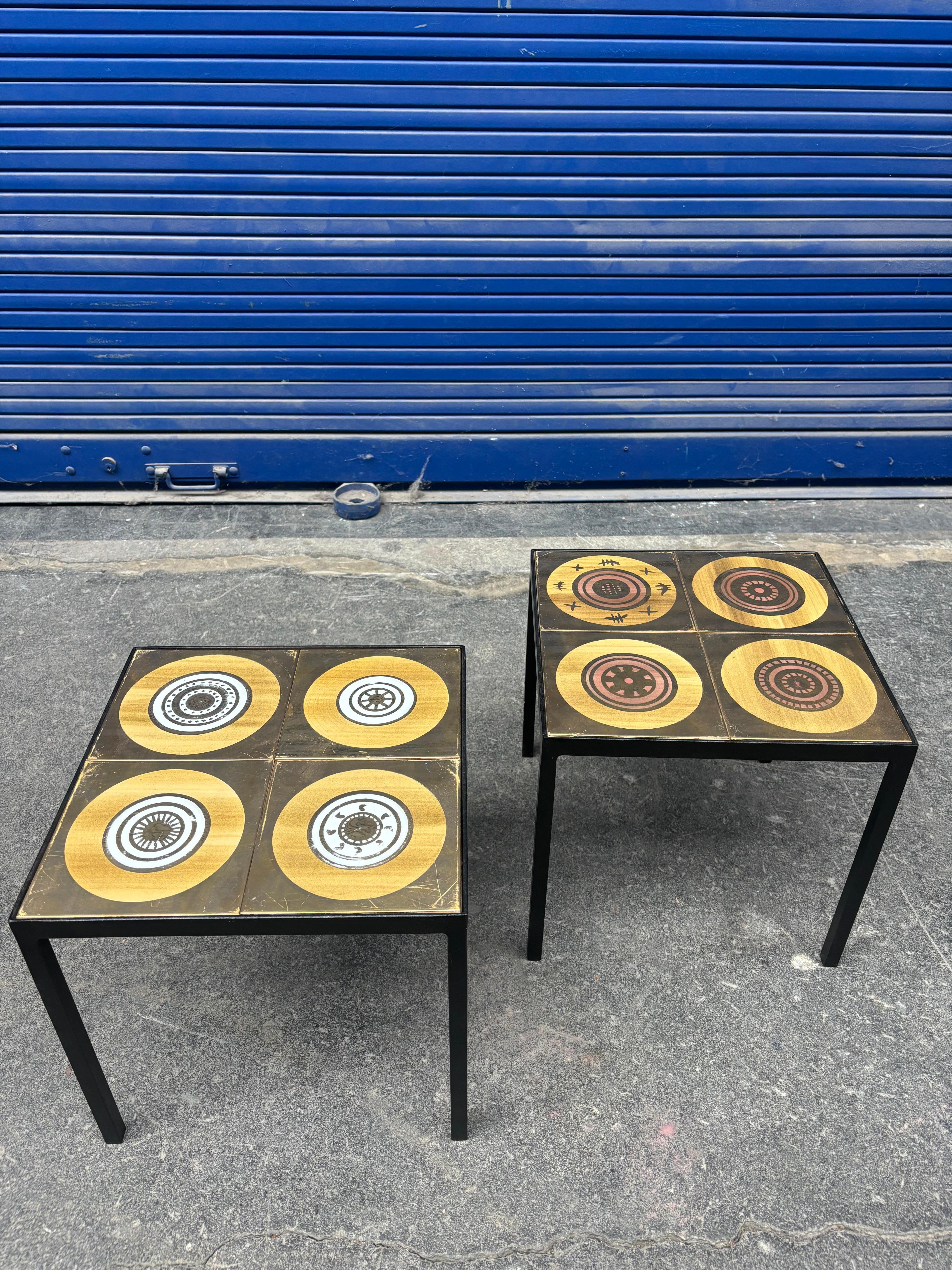 Paire de tables d'appoint par Georges Pelletier 