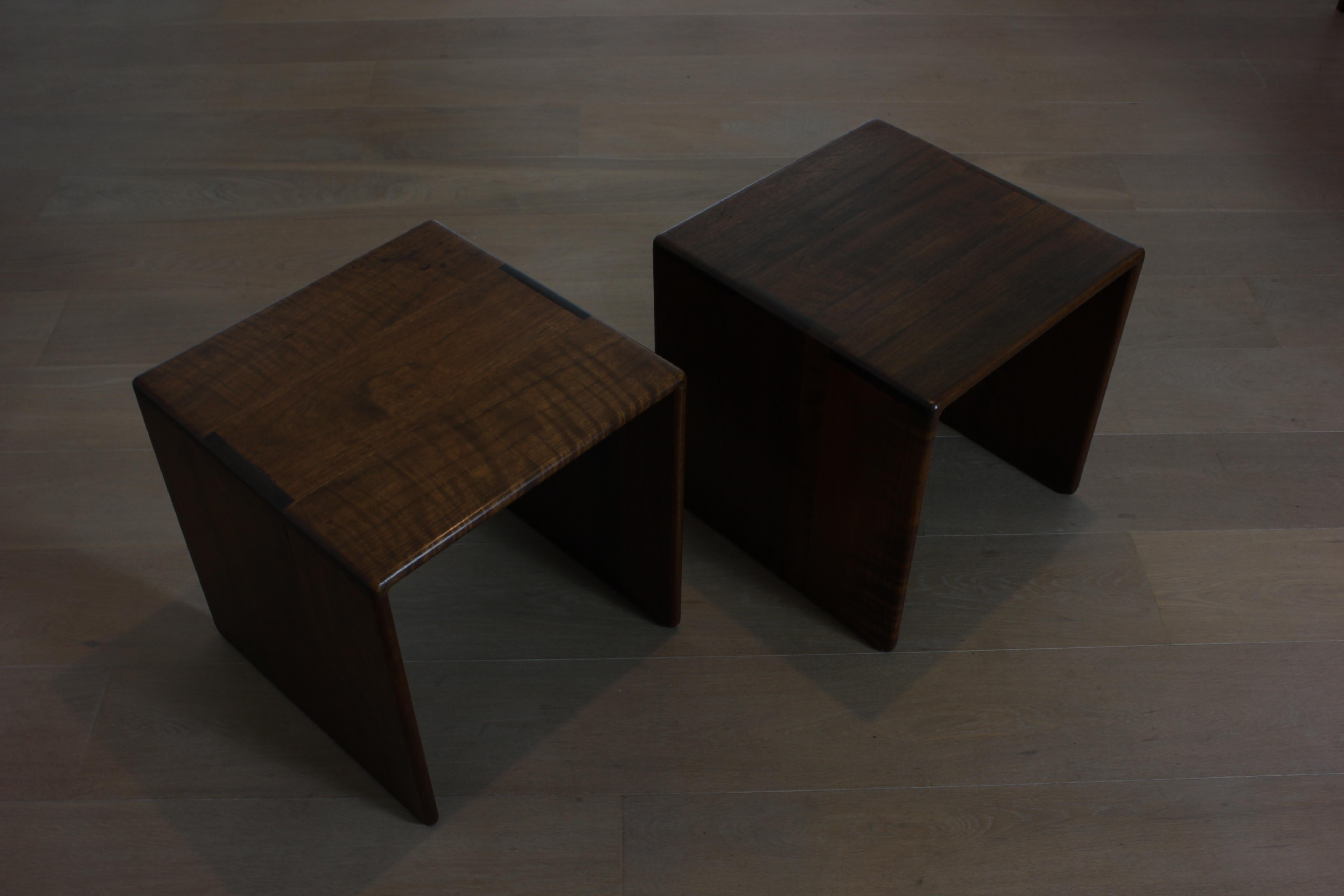 Pair of side tables by Gerald McCabe for Orange Crate Modern In Good Condition In Brugge, BE